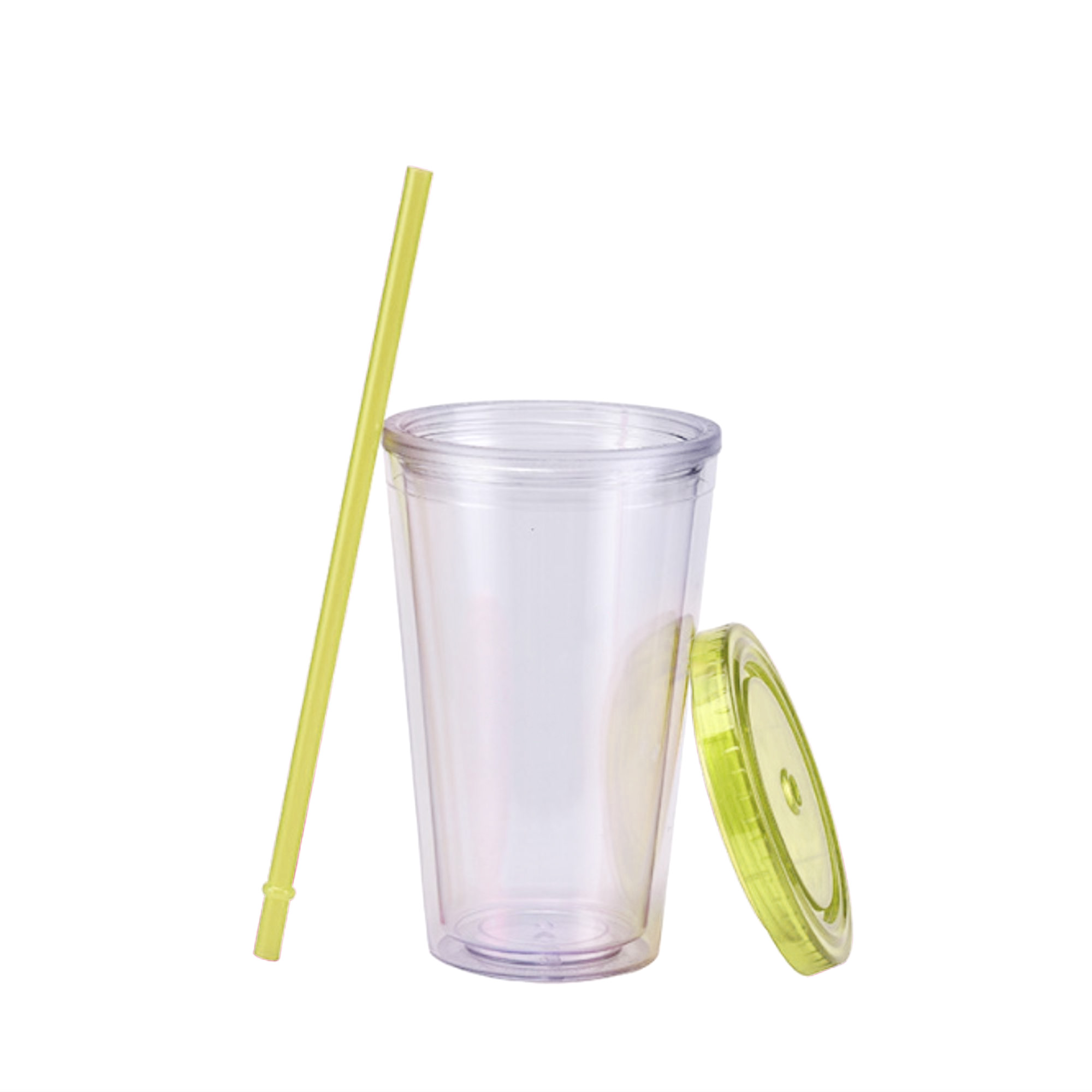 16oz Plastic Cups with Lids & Straws - Image 6