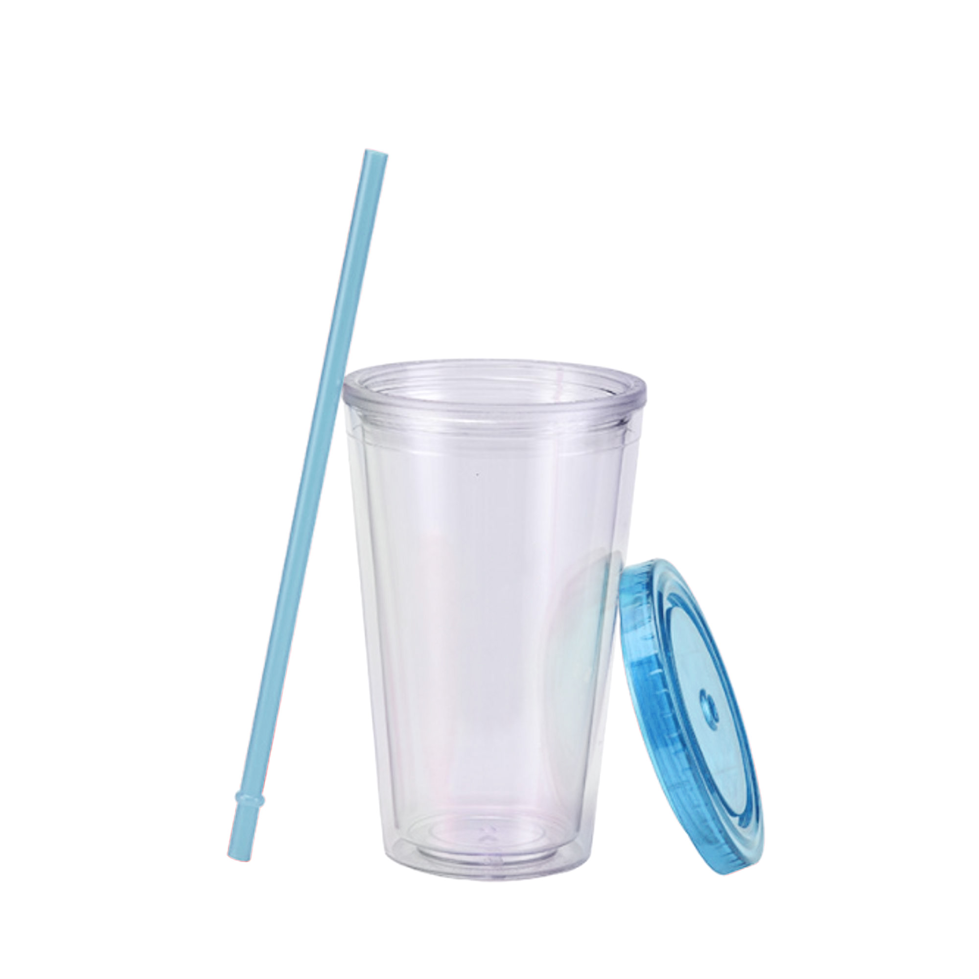 16oz Plastic Cups with Lids & Straws - Image 4