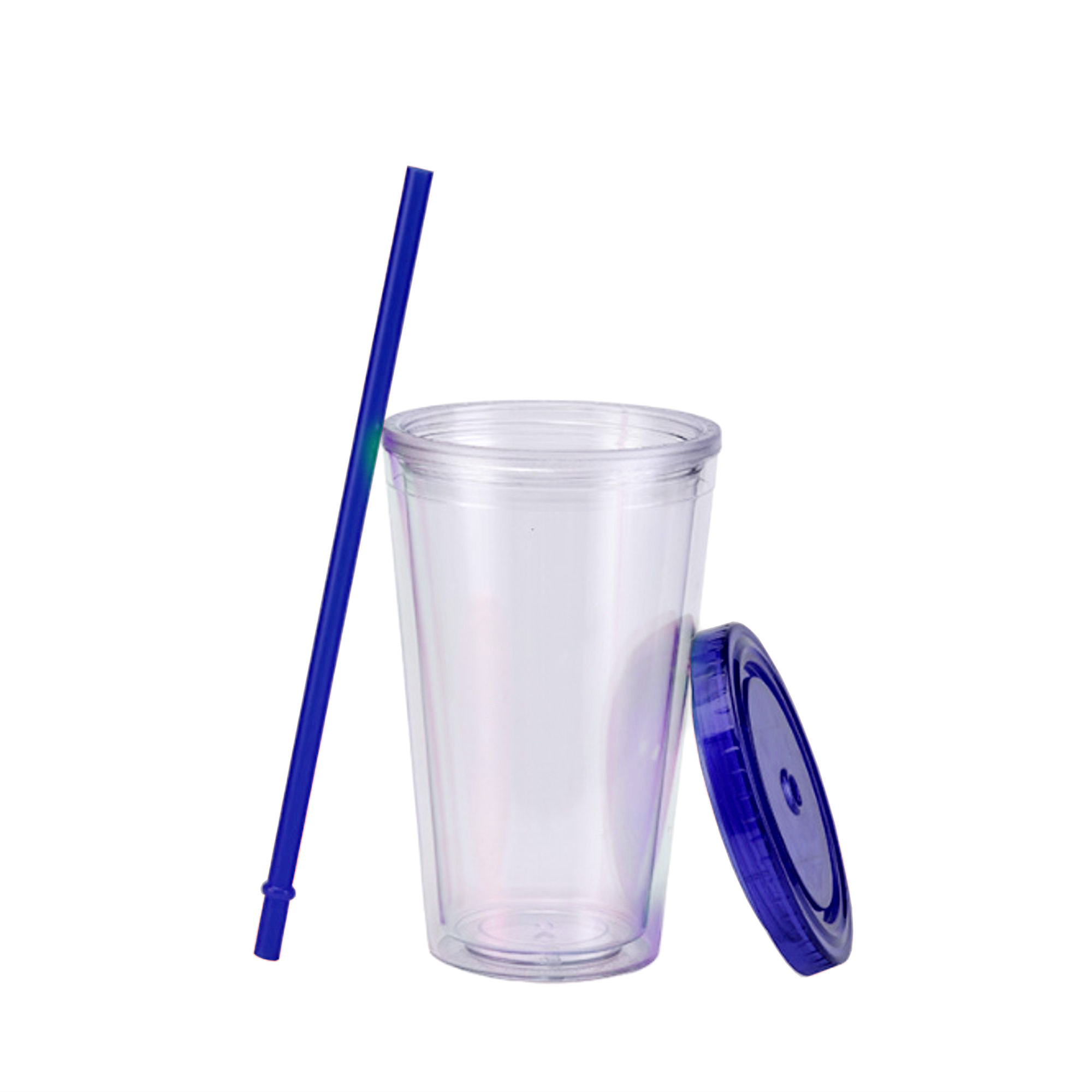 16oz Plastic Cups with Lids & Straws - Image 12