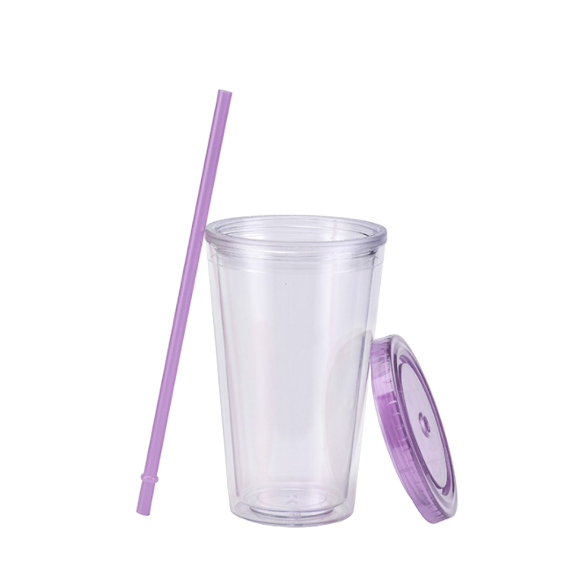 16oz Plastic Cups with Lids & Straws - Image 10