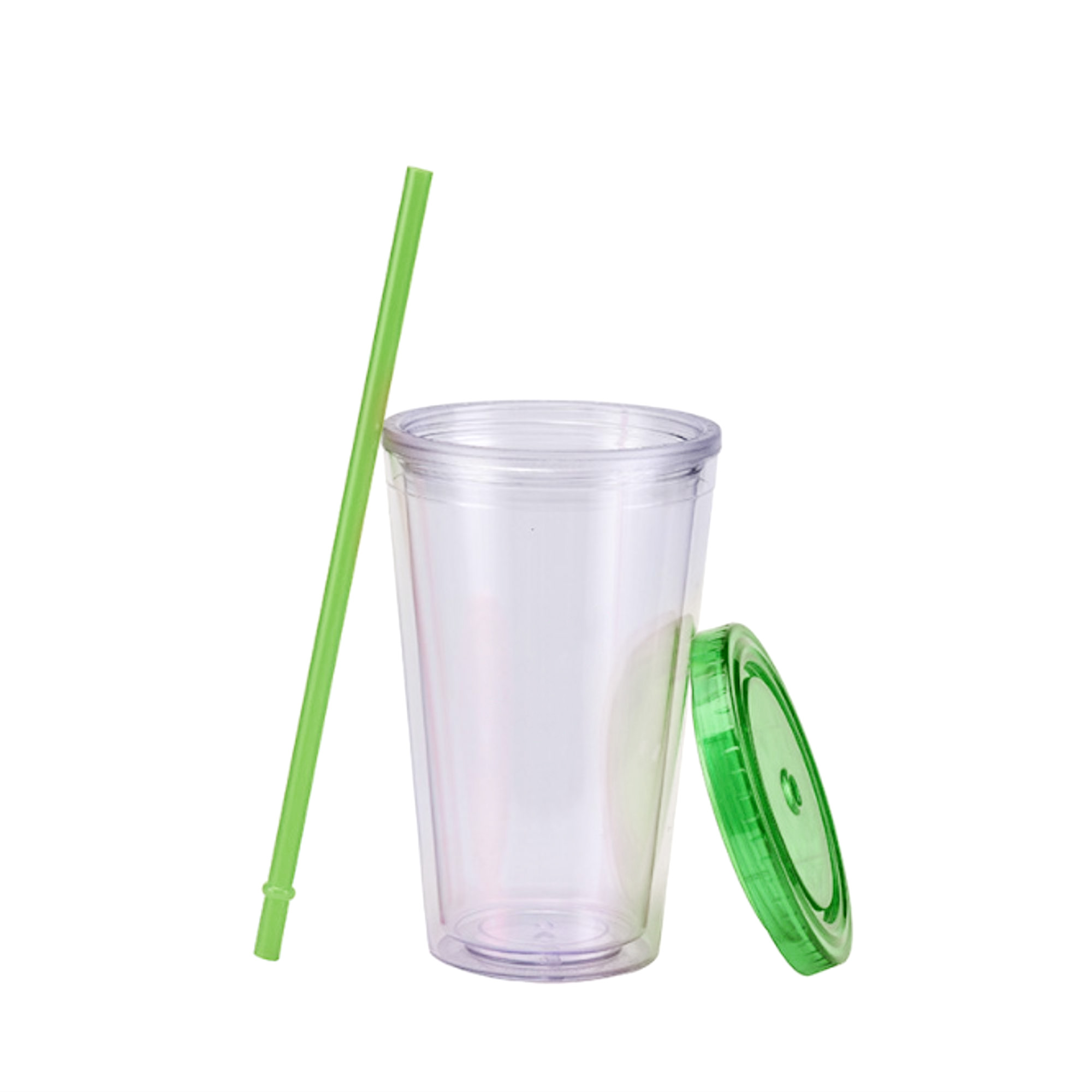 16oz Plastic Cups with Lids & Straws - Image 5