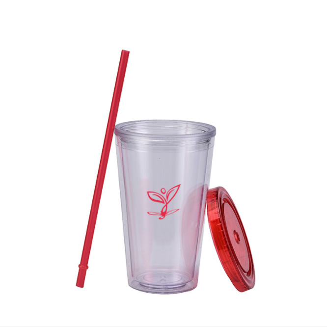16oz Plastic Cups with Lids & Straws - Image 19