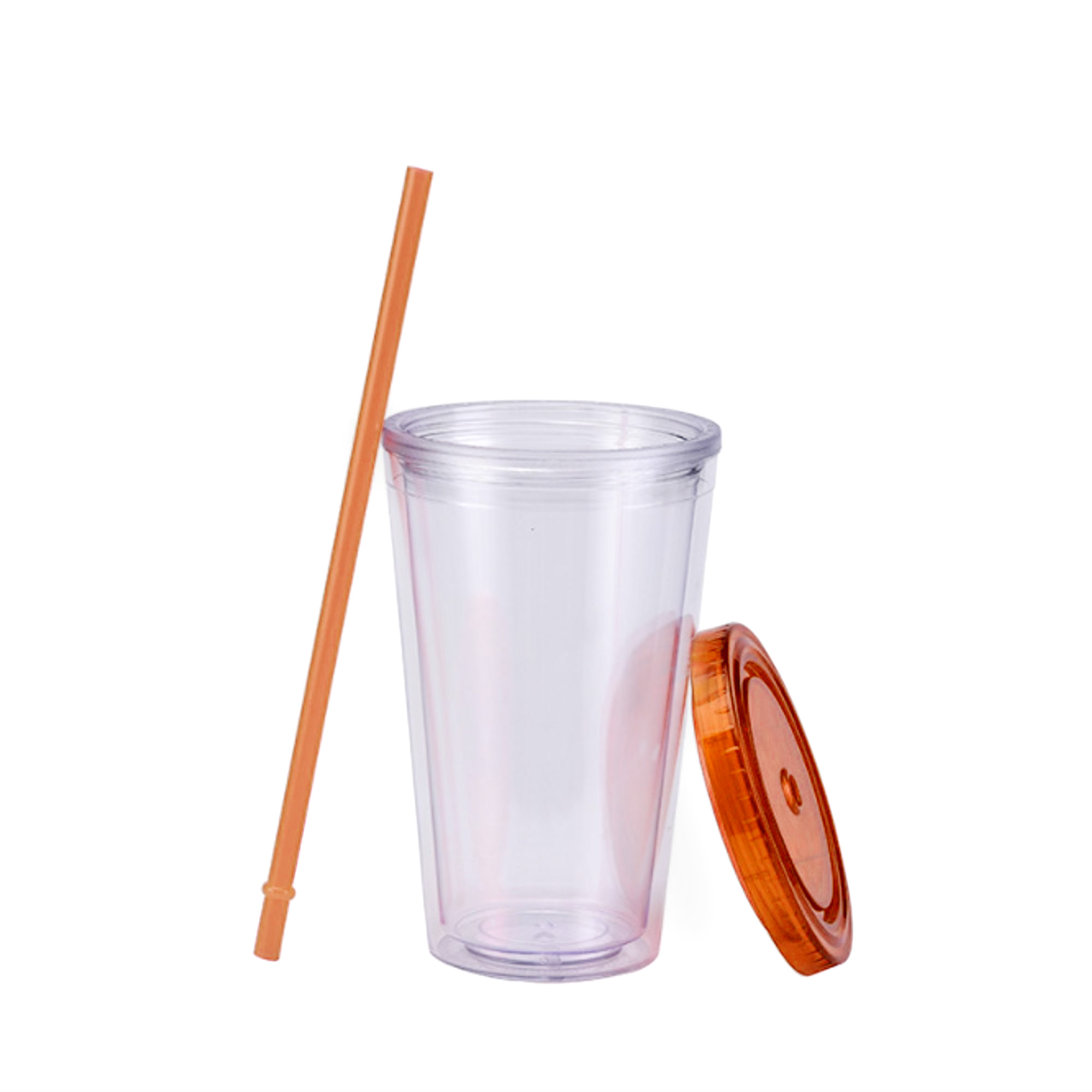 16oz Plastic Cups with Lids & Straws - Image 7