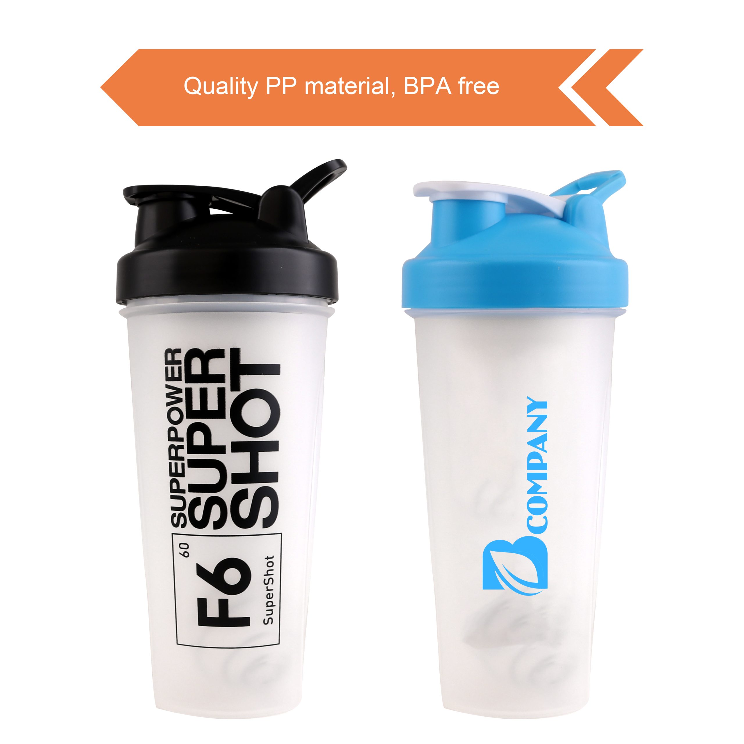 BPA Free Fitness Shaker Bottle with Loop 600ml - Image 10