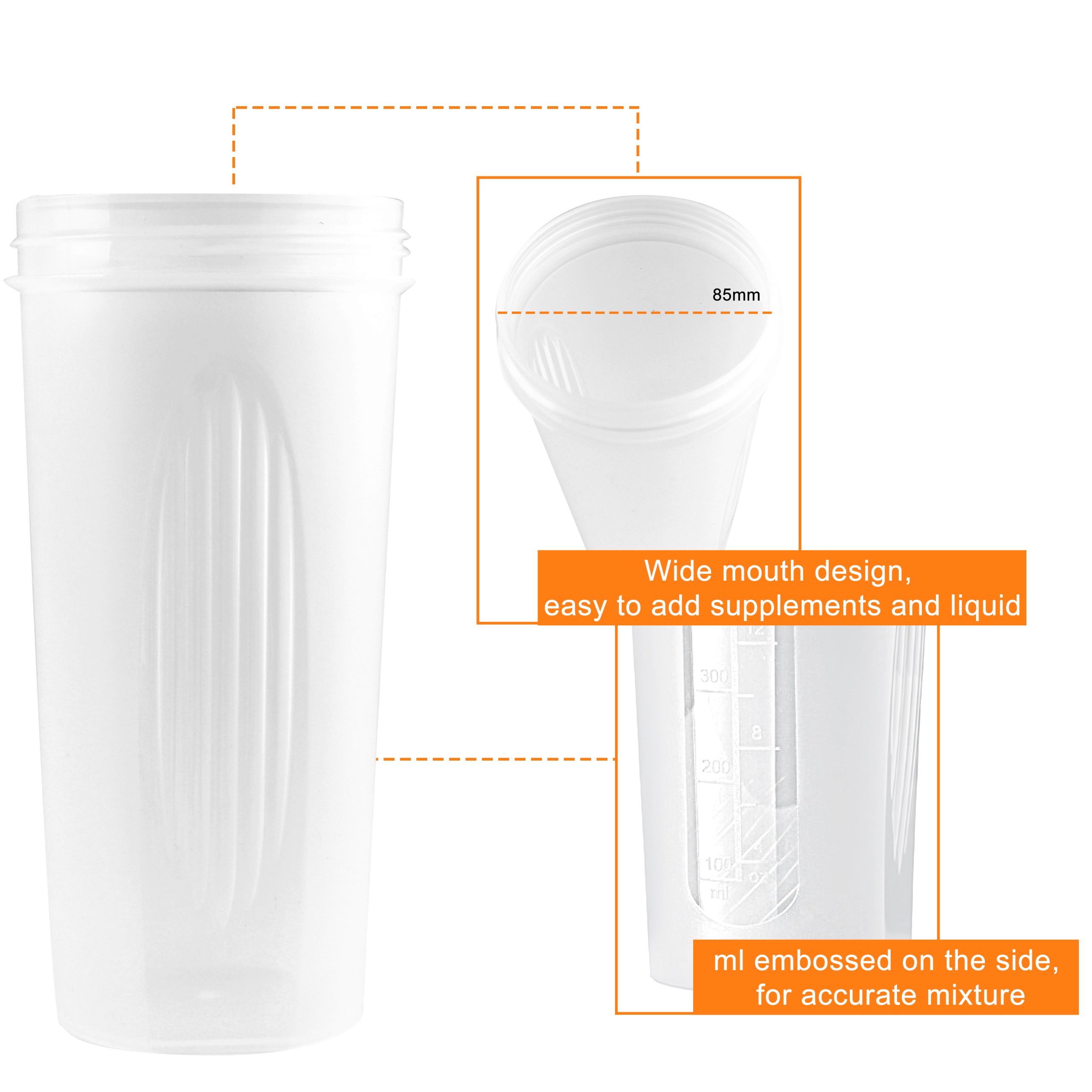 BPA Free Fitness Shaker Bottle with Loop 600ml - Image 11