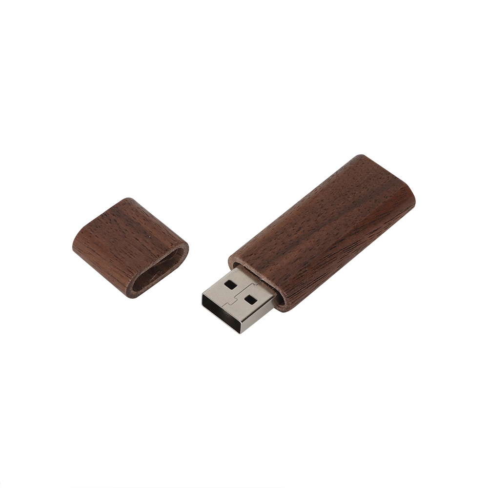 Rounded Wooden Flash Drive - Image 5