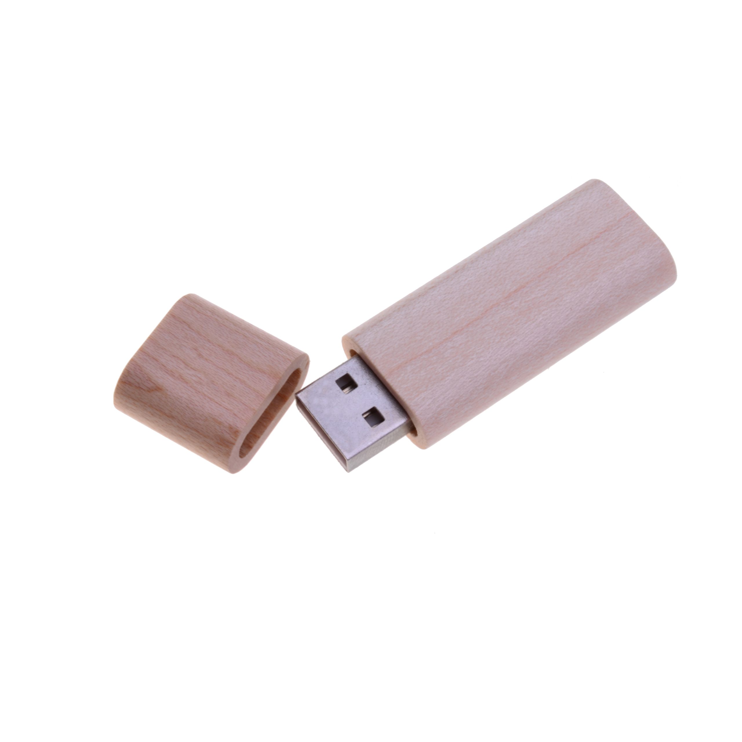 Rounded Wooden Flash Drive - Image 3