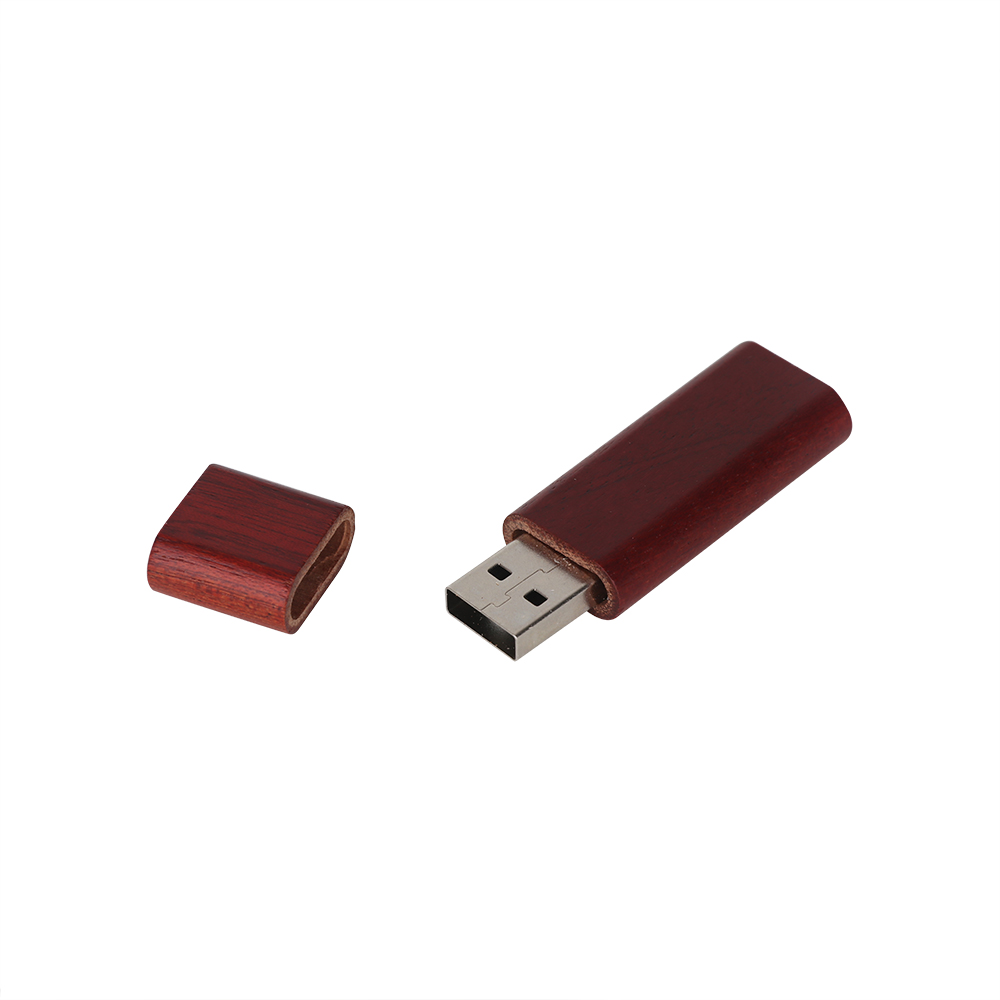 Rounded Wooden Flash Drive - Image 4