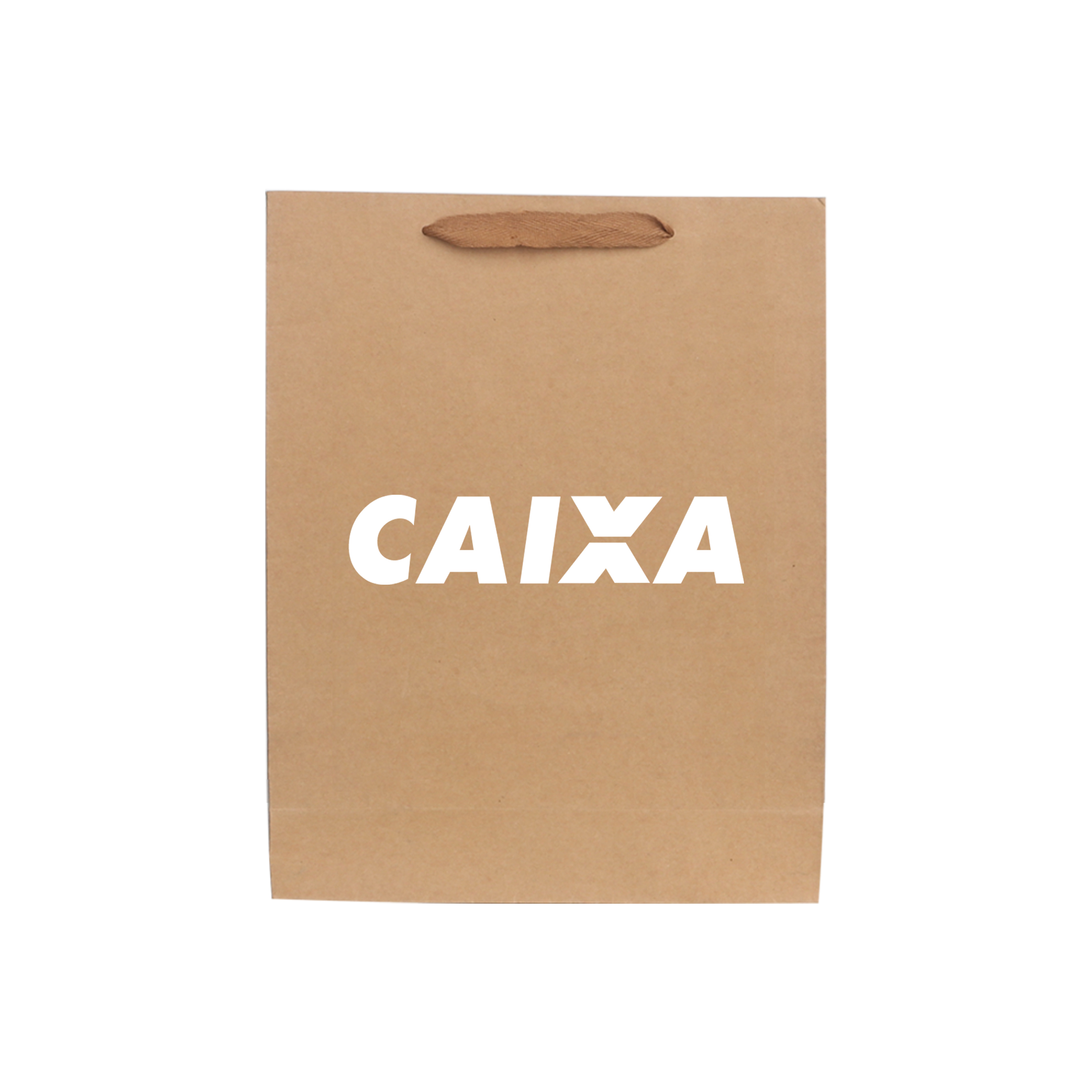 Medium Vertical Paper Bag with Fabric Flat Handle(210 x 270 x 110mm) - Image 2