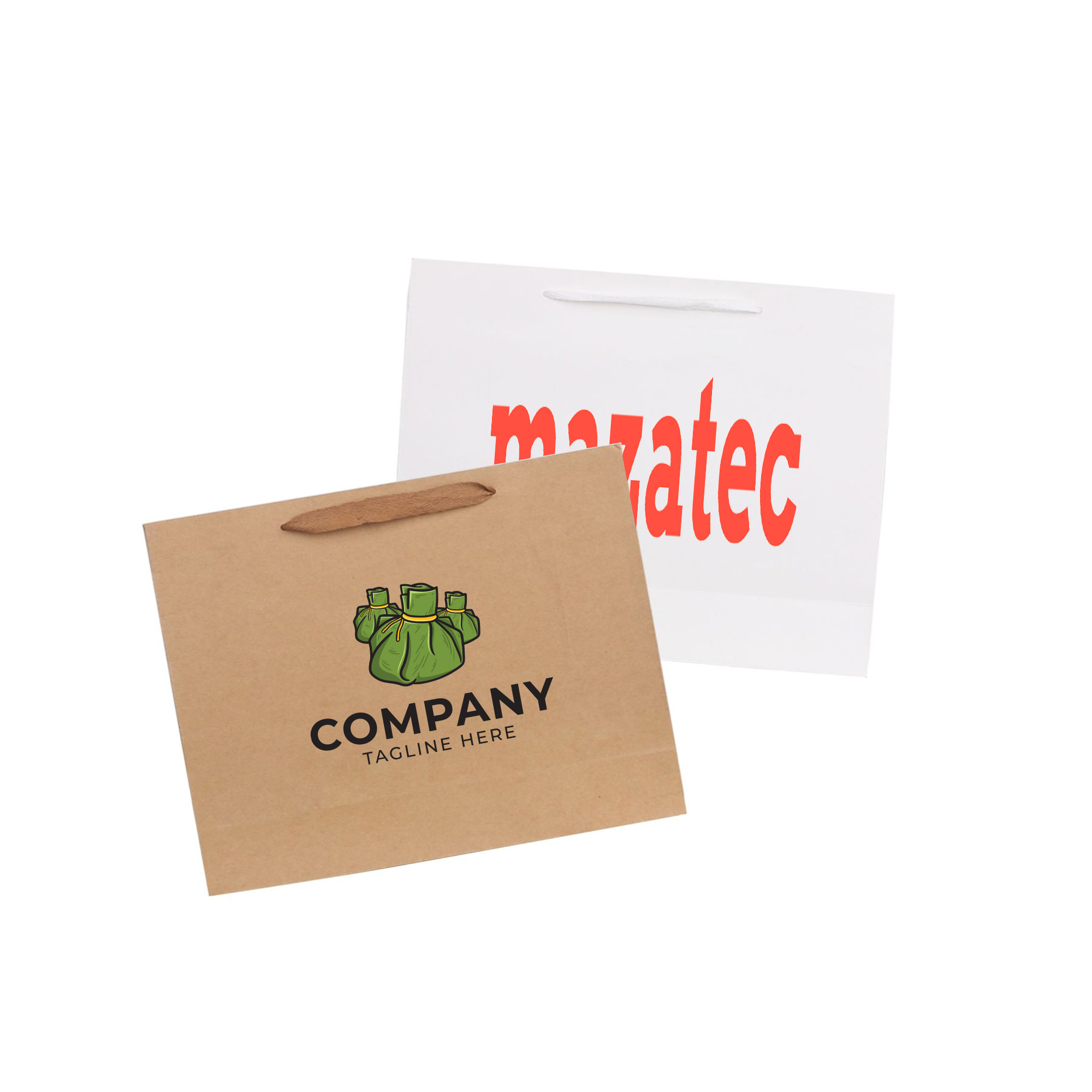 Small Crosswise Paper Bag with Rope Handle(180 x 140 x 80mm)