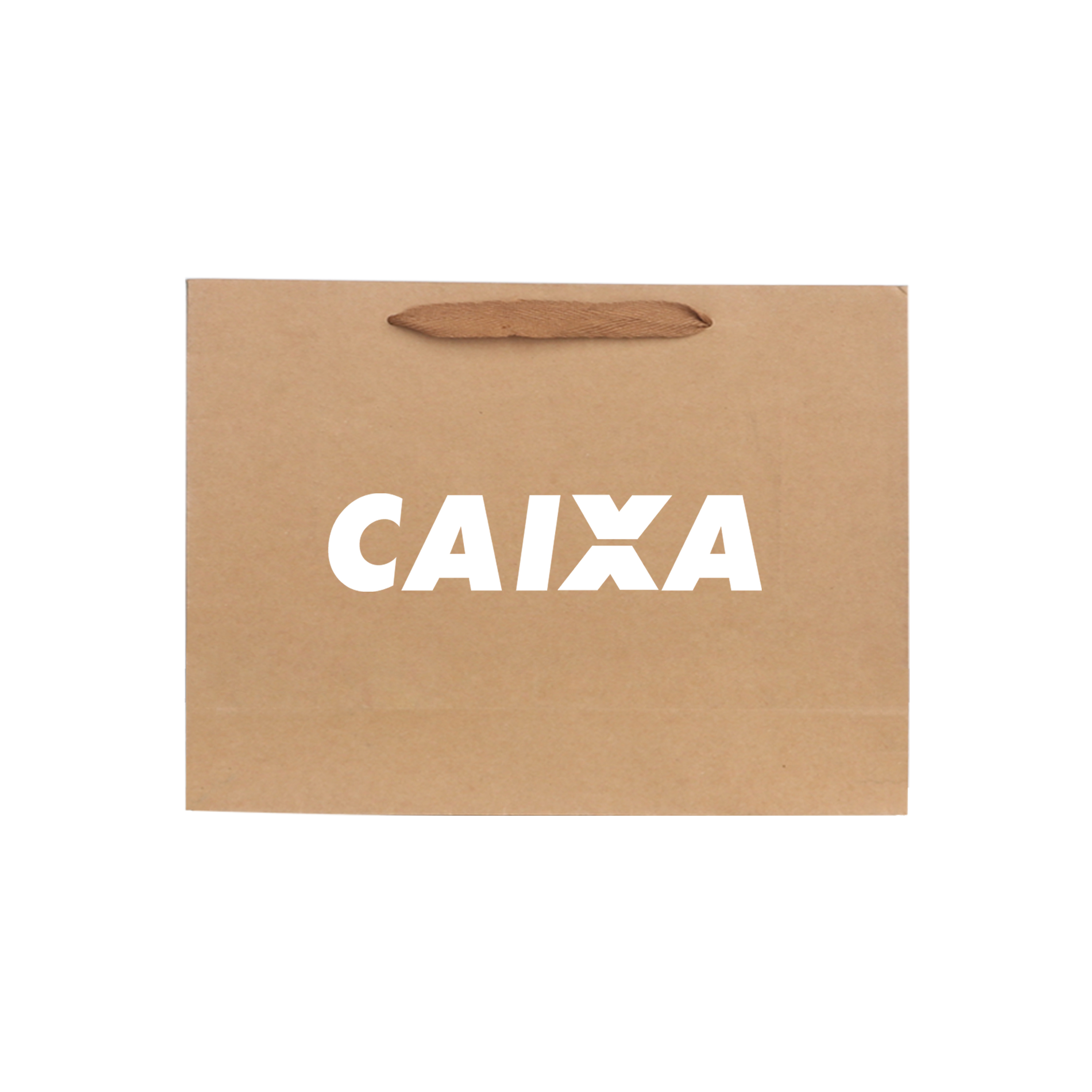 Medium Crosswise Paper Bag with Fabric Flat Handle(270 x 200 x 80mm) - Image 2
