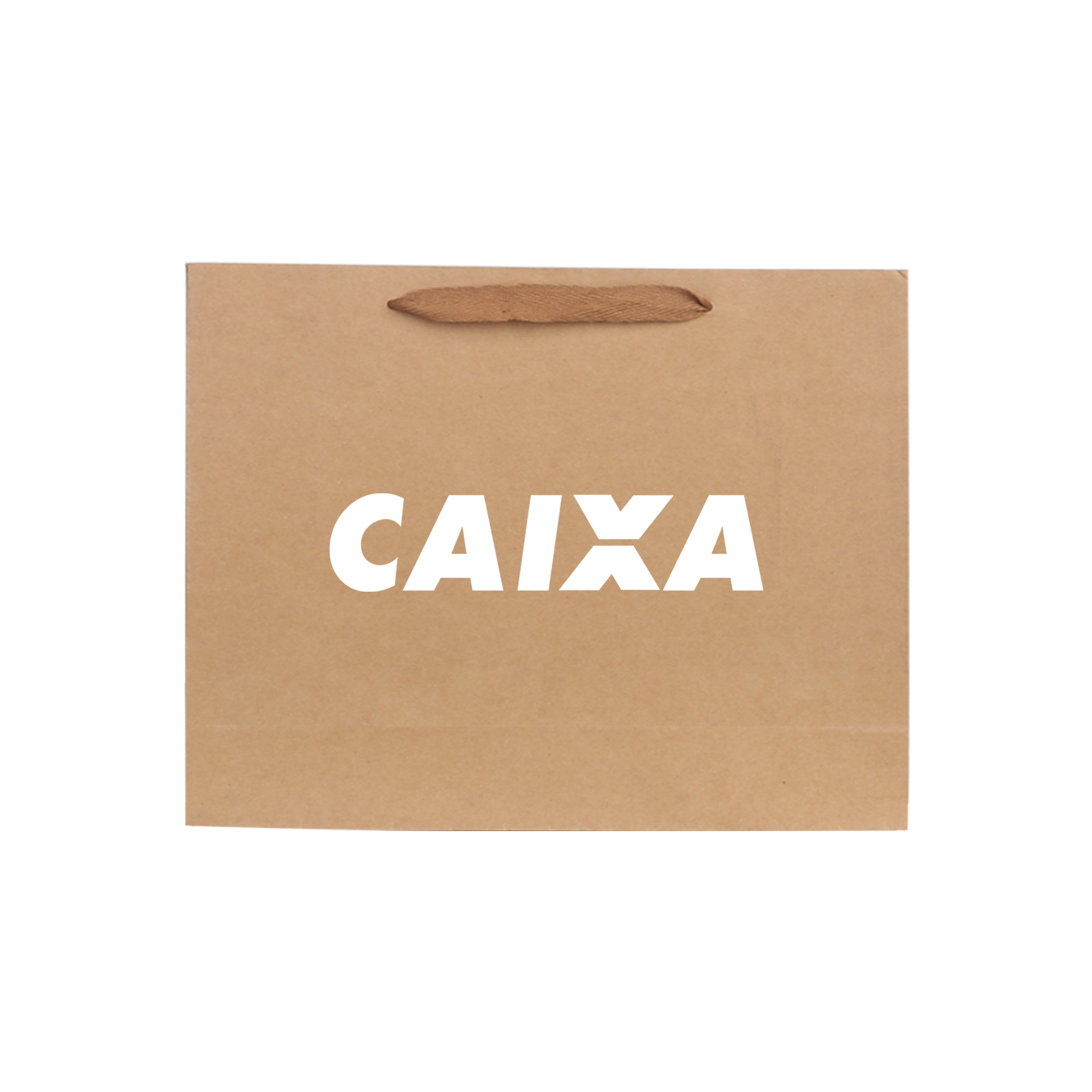 Large Crosswise Paper Bag with Fabric Flat Handle(320 x 250 x 110mm) - Image 2