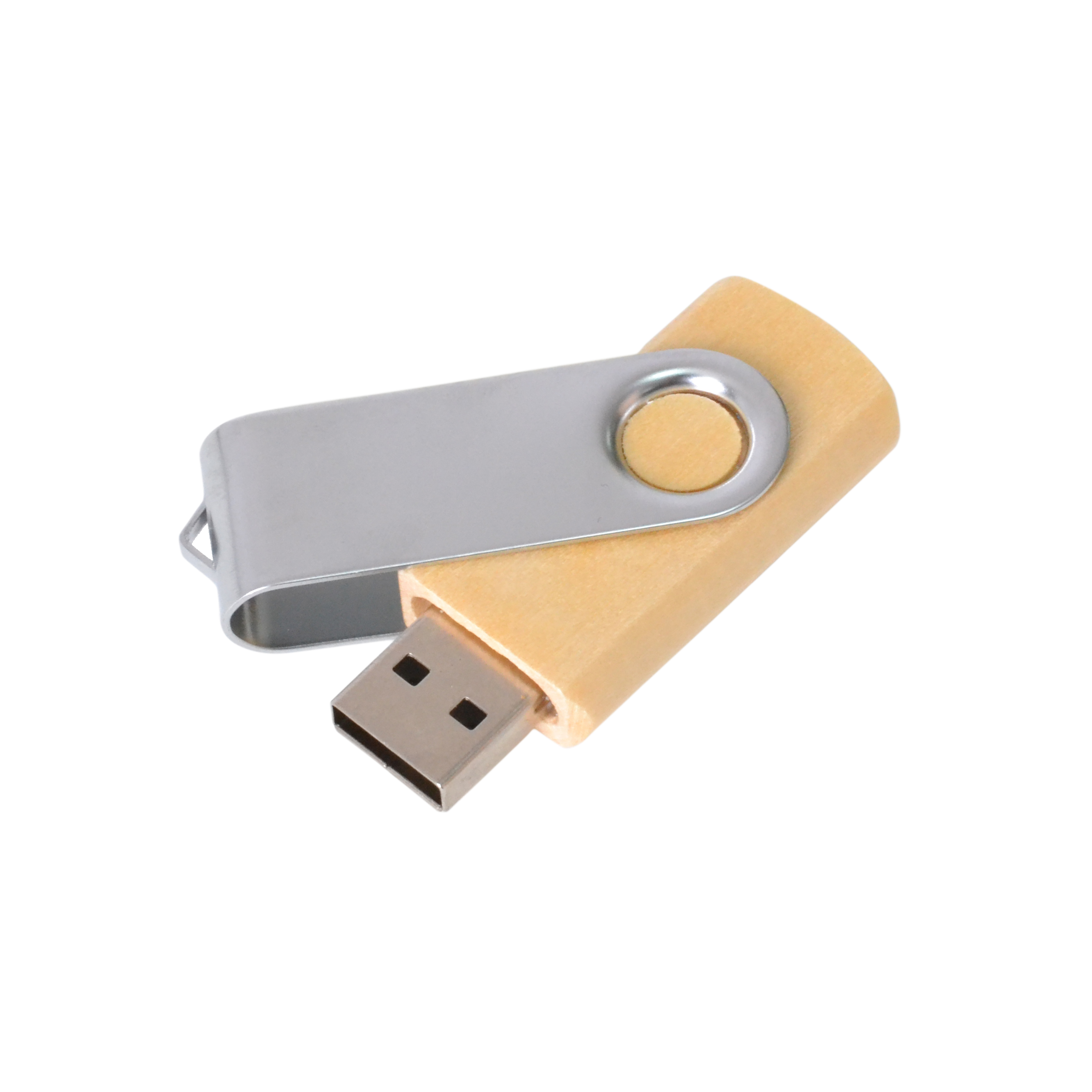 Metal Swivel Wooden Flash Drive - Image 6