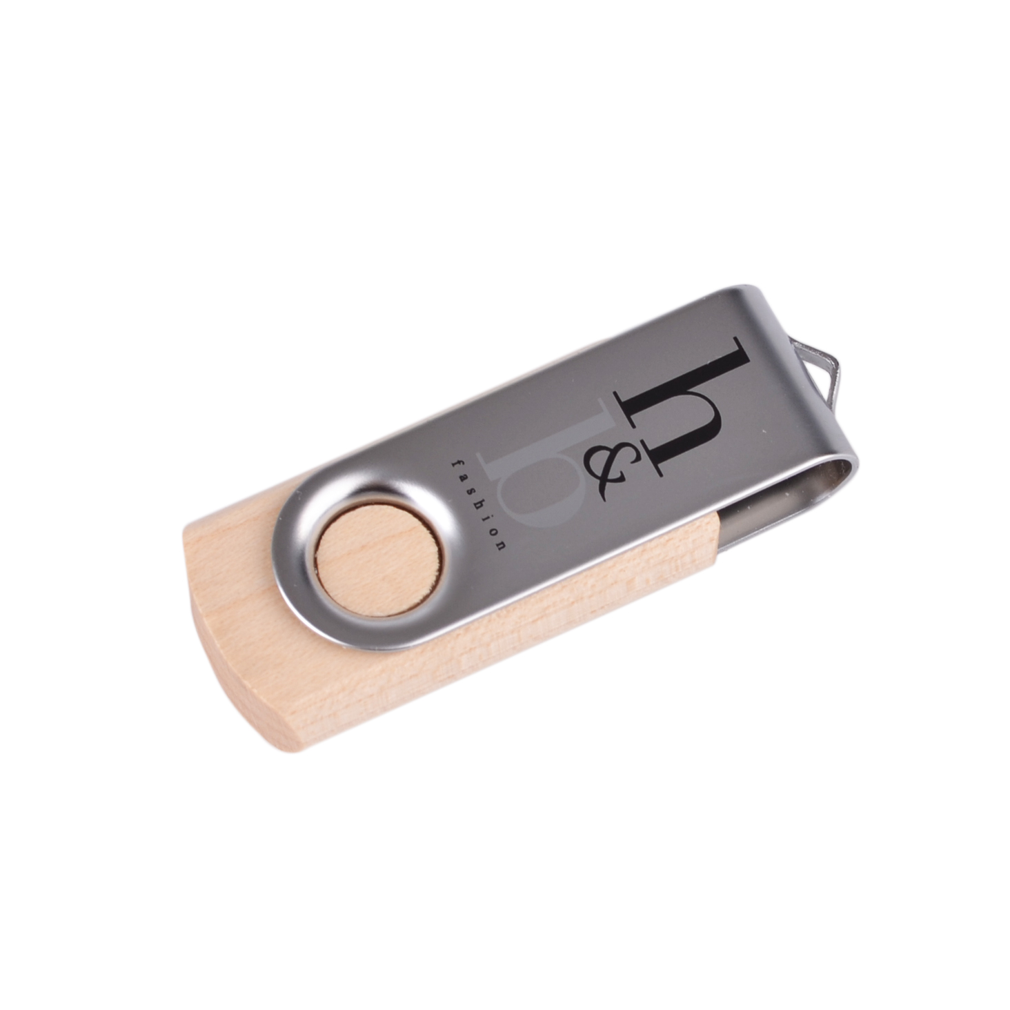 Metal Swivel Wooden Flash Drive - Image 9