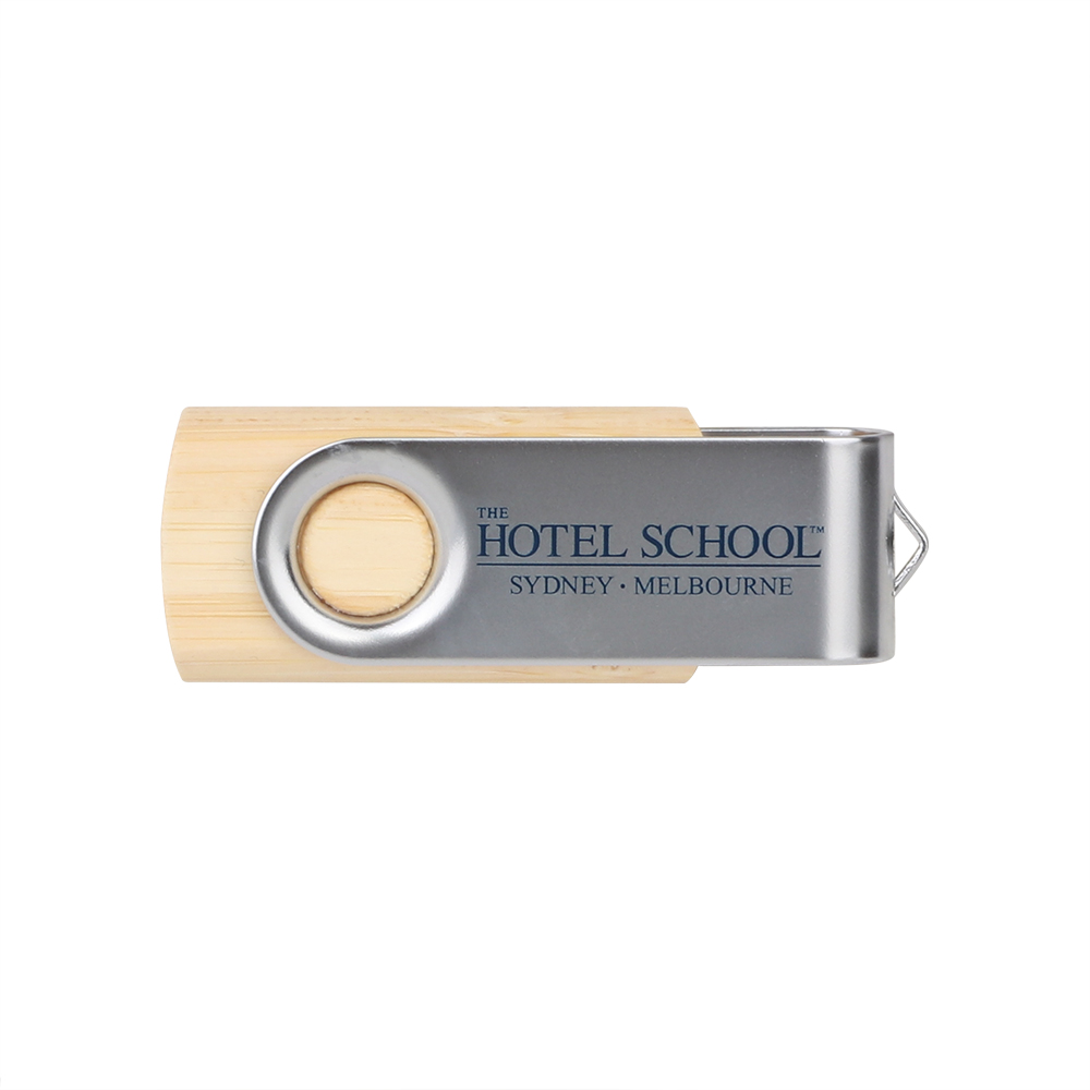Metal Swivel Wooden Flash Drive - Image 8