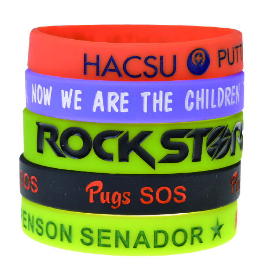 Debossed Colour Filled Wristband - Image 2