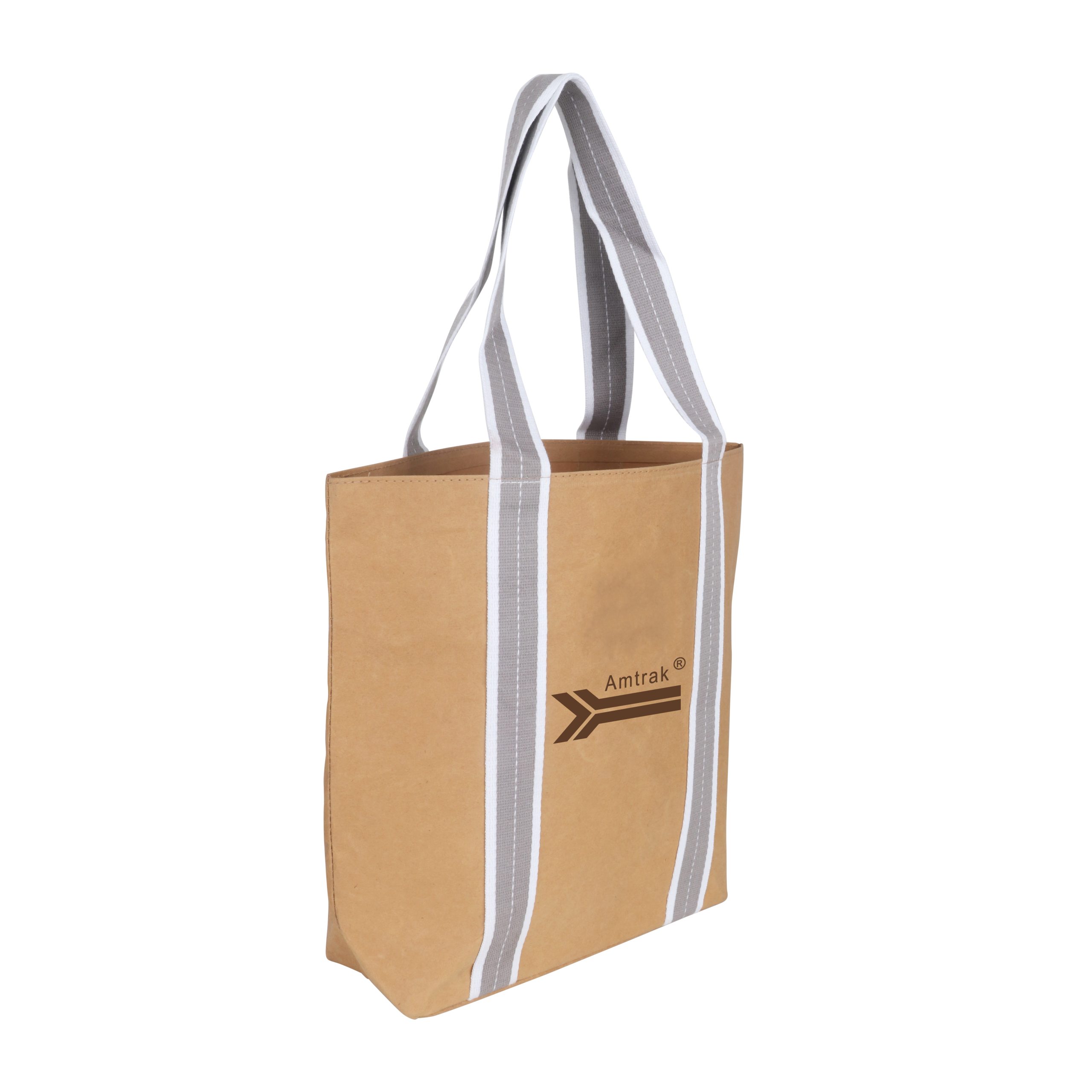 Small Washable Kraft Paper Bag with Cotton Handle(390x330x105mm) - Image 2