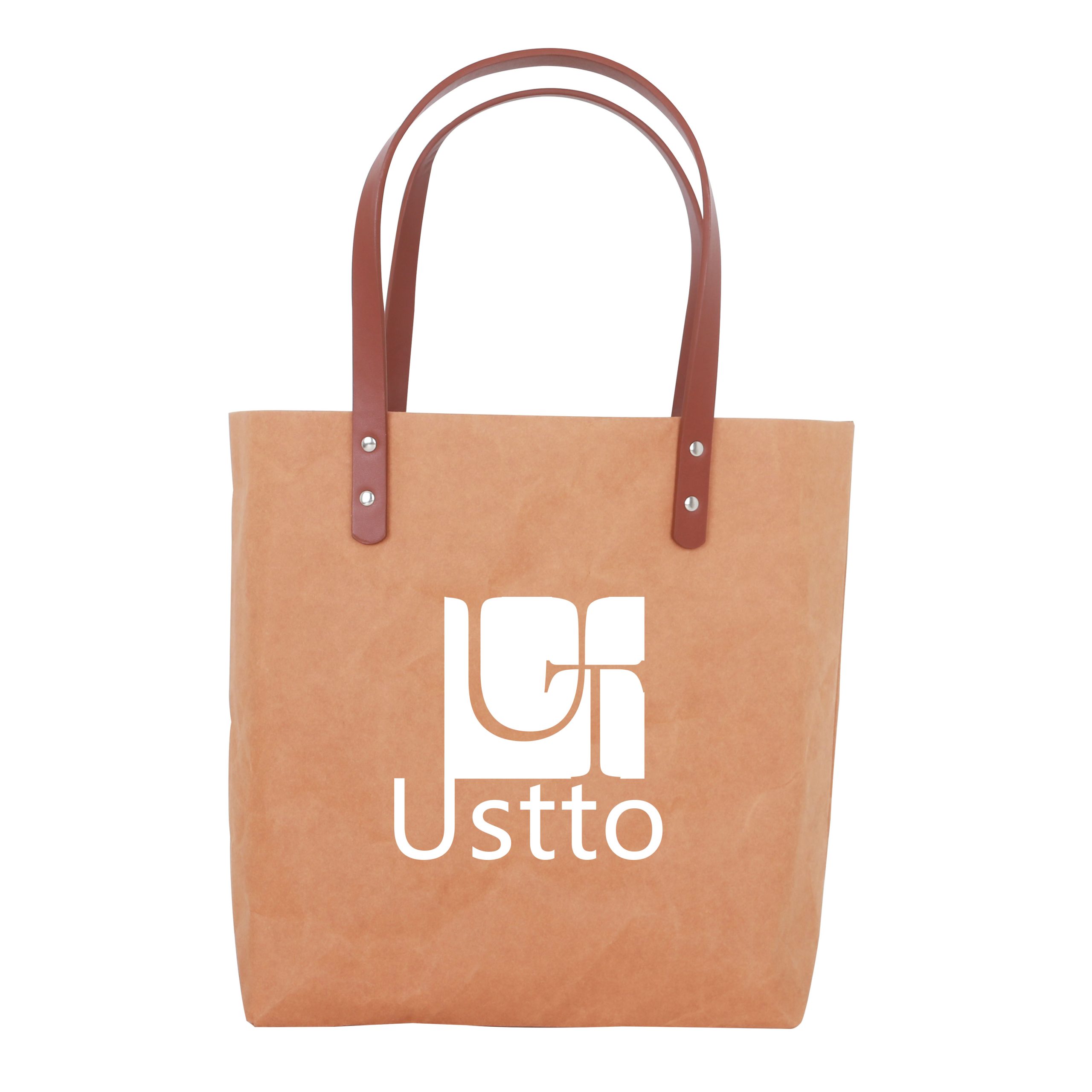 Washable Kraft Paper Bag with PU Handle(390x330x100mm) - Image 2