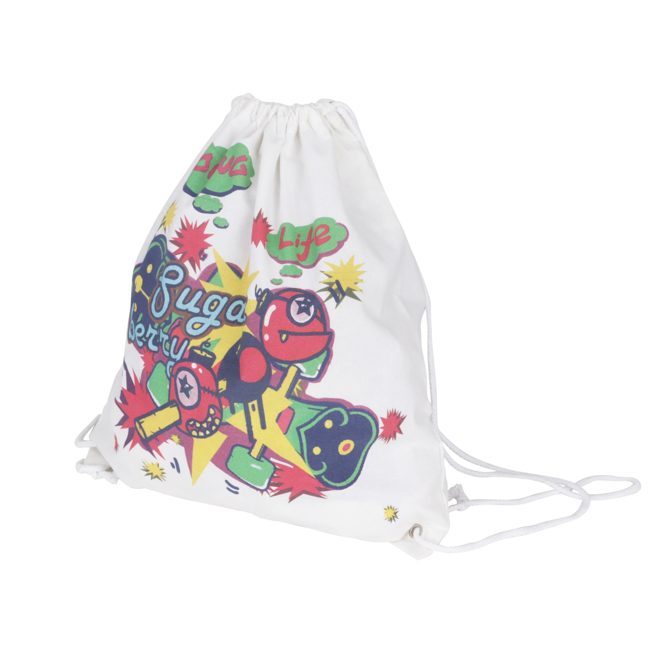 170gsm Digital Print Drawstring Cotton Bag - Image 4