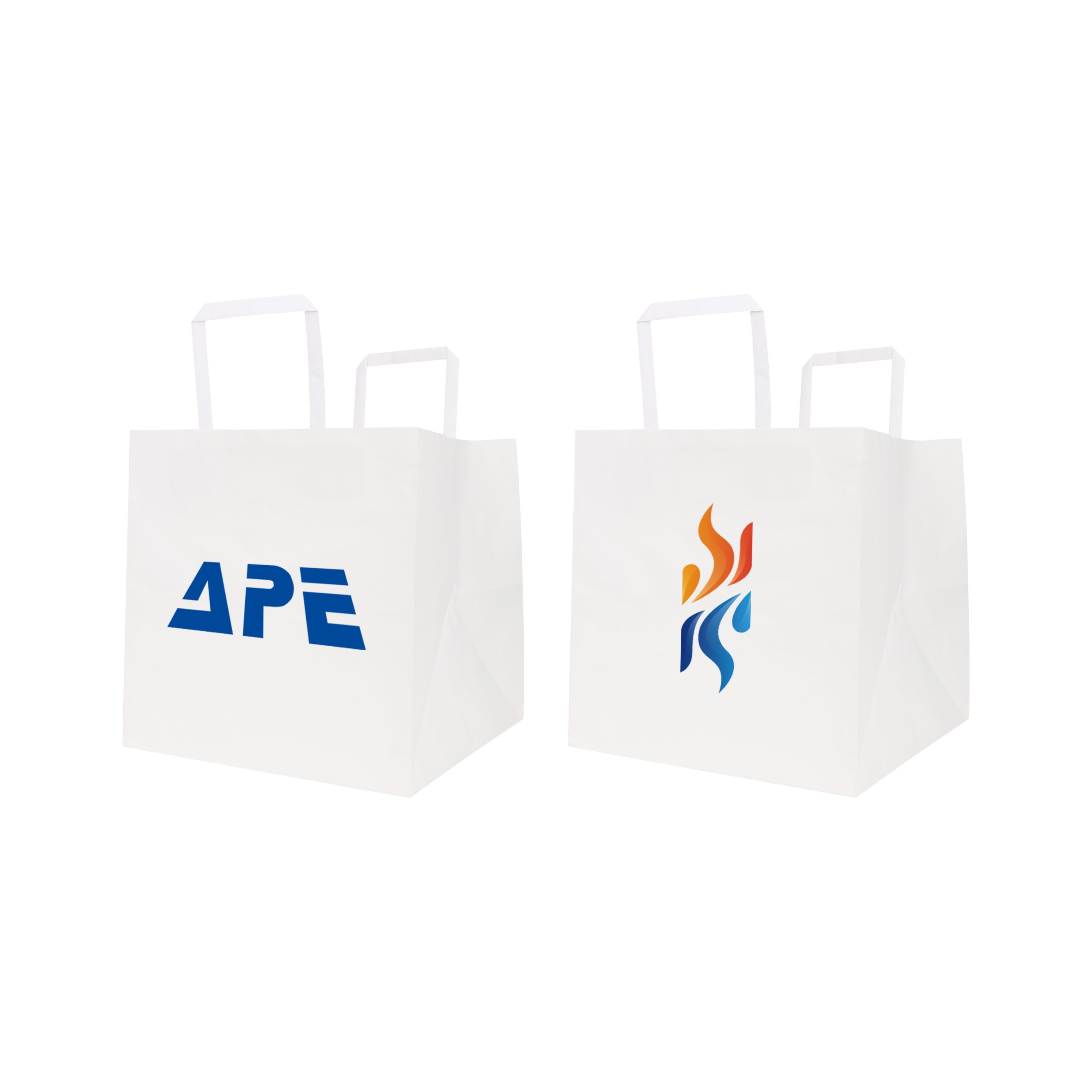 Flat Handle Kraft Paper Bag(250x250x250mm) - Image 2