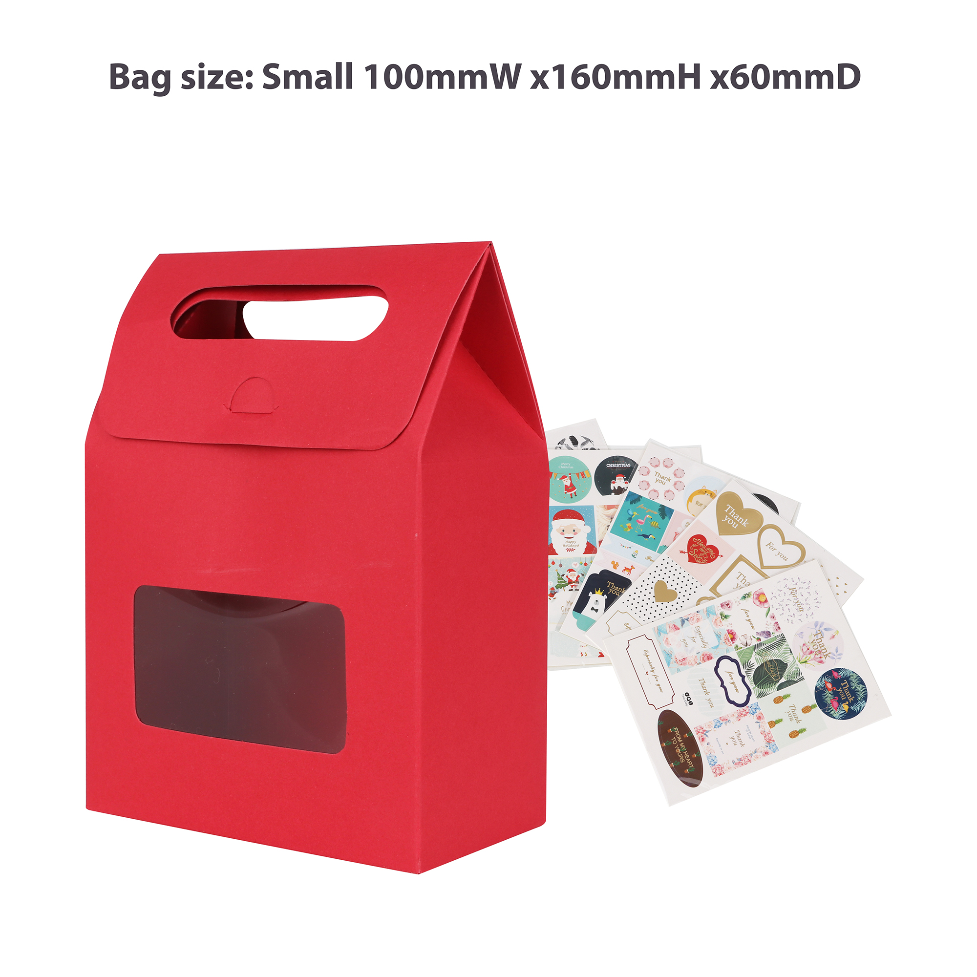 Die cut Handle Bag with Window(100x160x60mm) - Image 8
