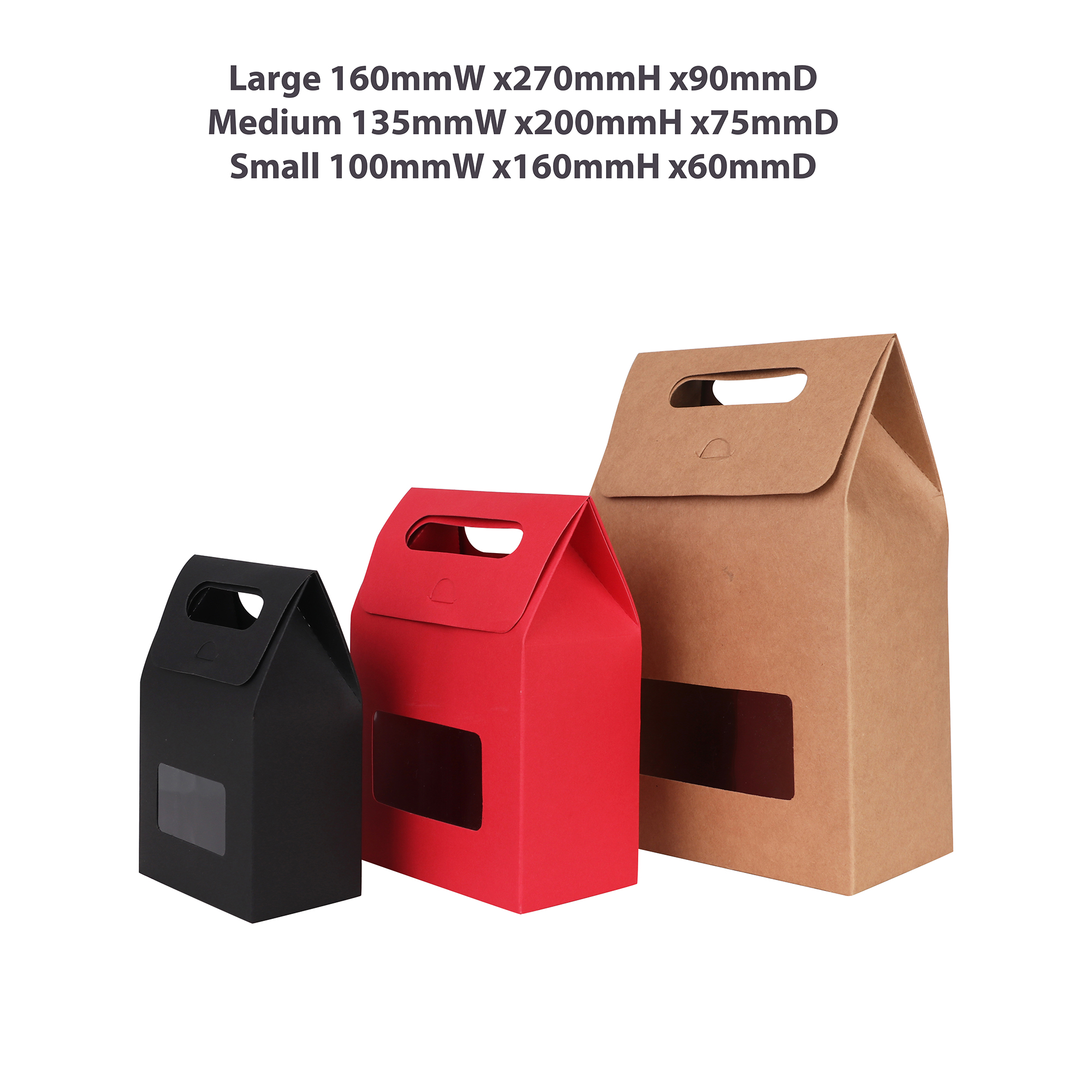 Die cut Handle Bag with Window(100x160x60mm) - Image 9