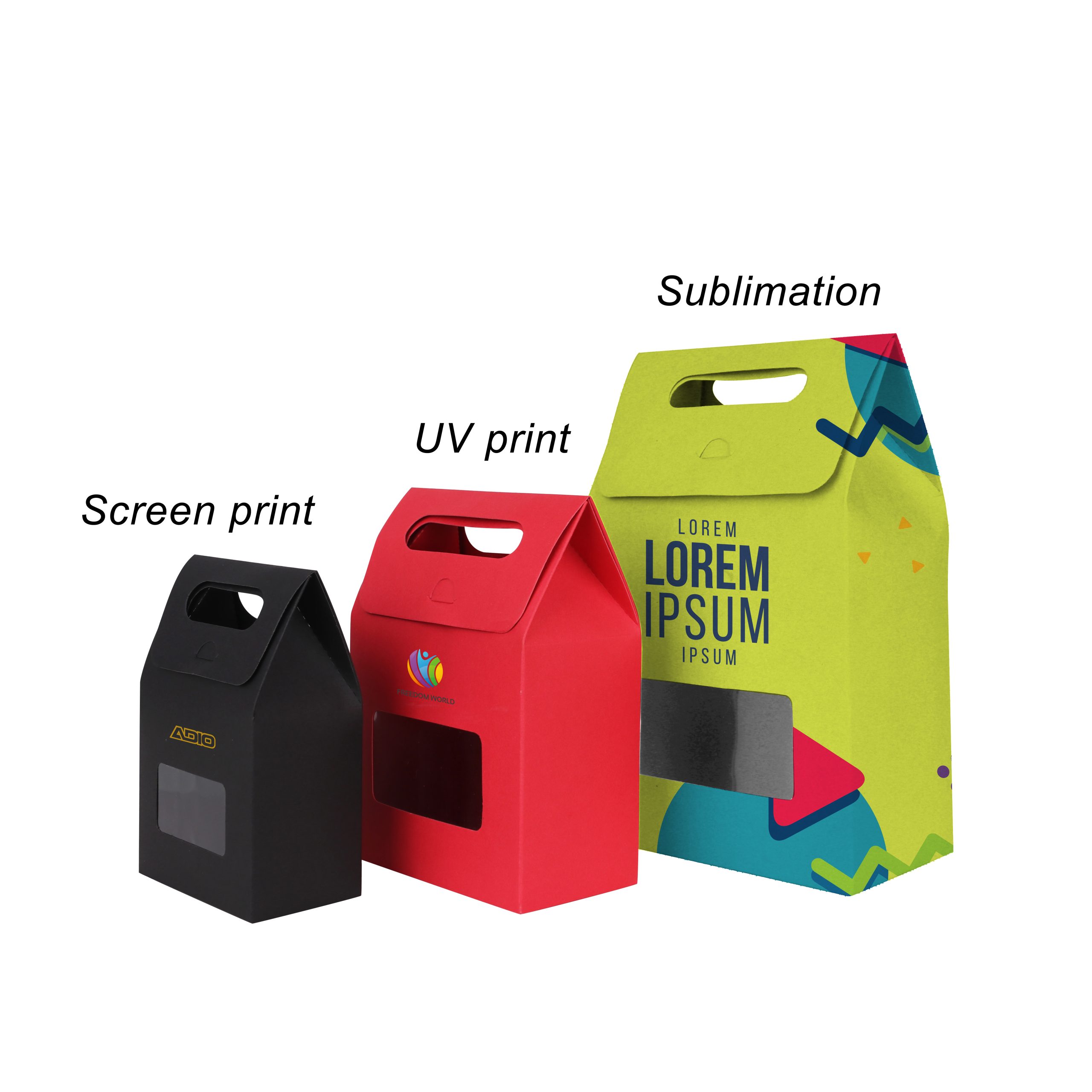Die cut Handle Bag with Window(135x200x75mm ) - Image 6