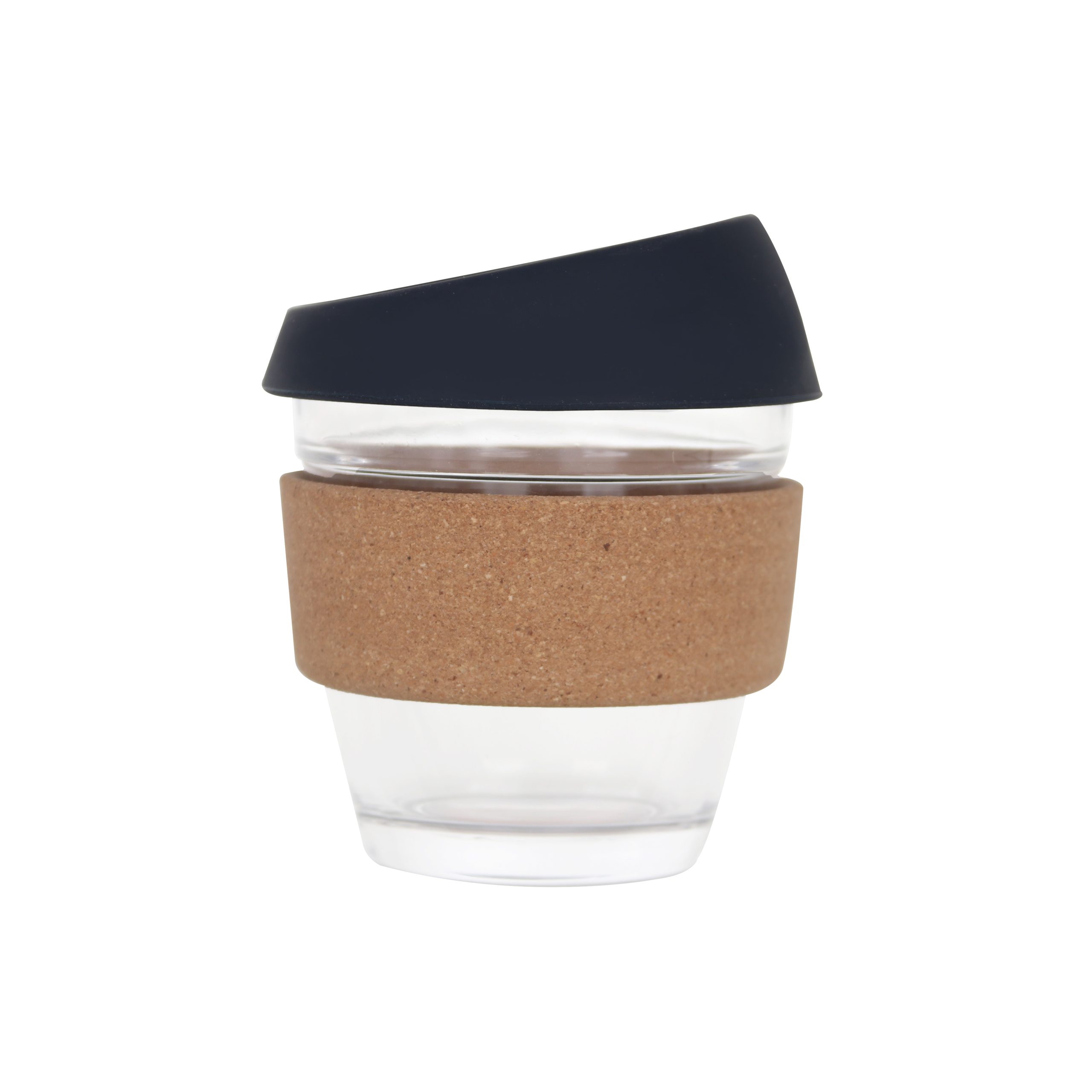 8 OZ Reusable Glass Coffee Cup with Cork Band - Image 3