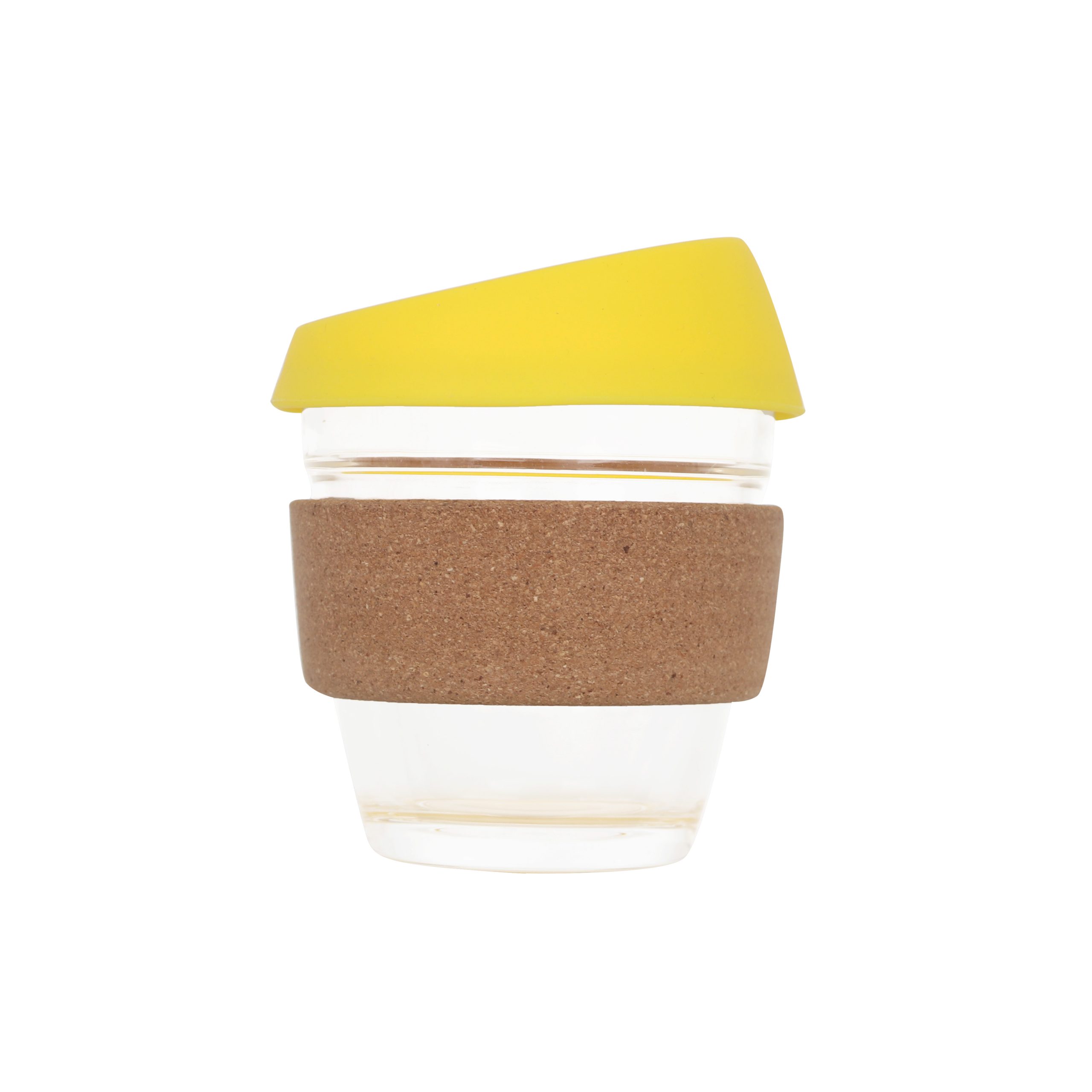 8 OZ Reusable Glass Coffee Cup with Cork Band - Image 2