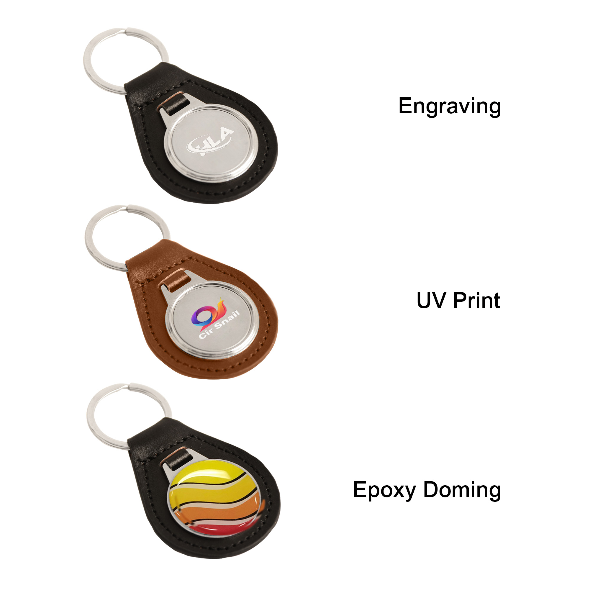 PU Leather Metal Keyring D - Image 5
