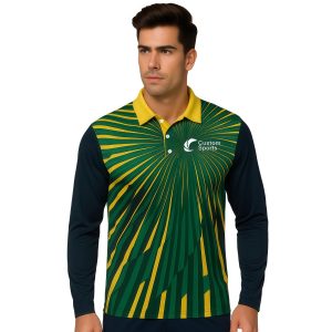 100% Poly Milk Silk Sublimated Sport Long Sleeves POLO