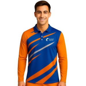 100% Poly Milk Silk Sublimated Basic Long Sleeves POLO