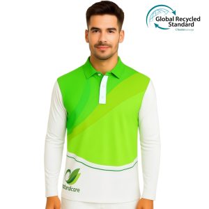 Unisex Adults RPET Micro Mesh Sublimated Basic Long Sleeves POLO