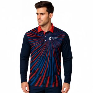 100% Poly Micro Mesh Sublimated Sport Long Sleeves POLO