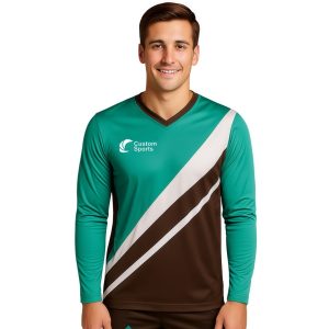 Unisex Adults 100% Poly Milk Silk Sublimated Long Sleeves Football Jersey