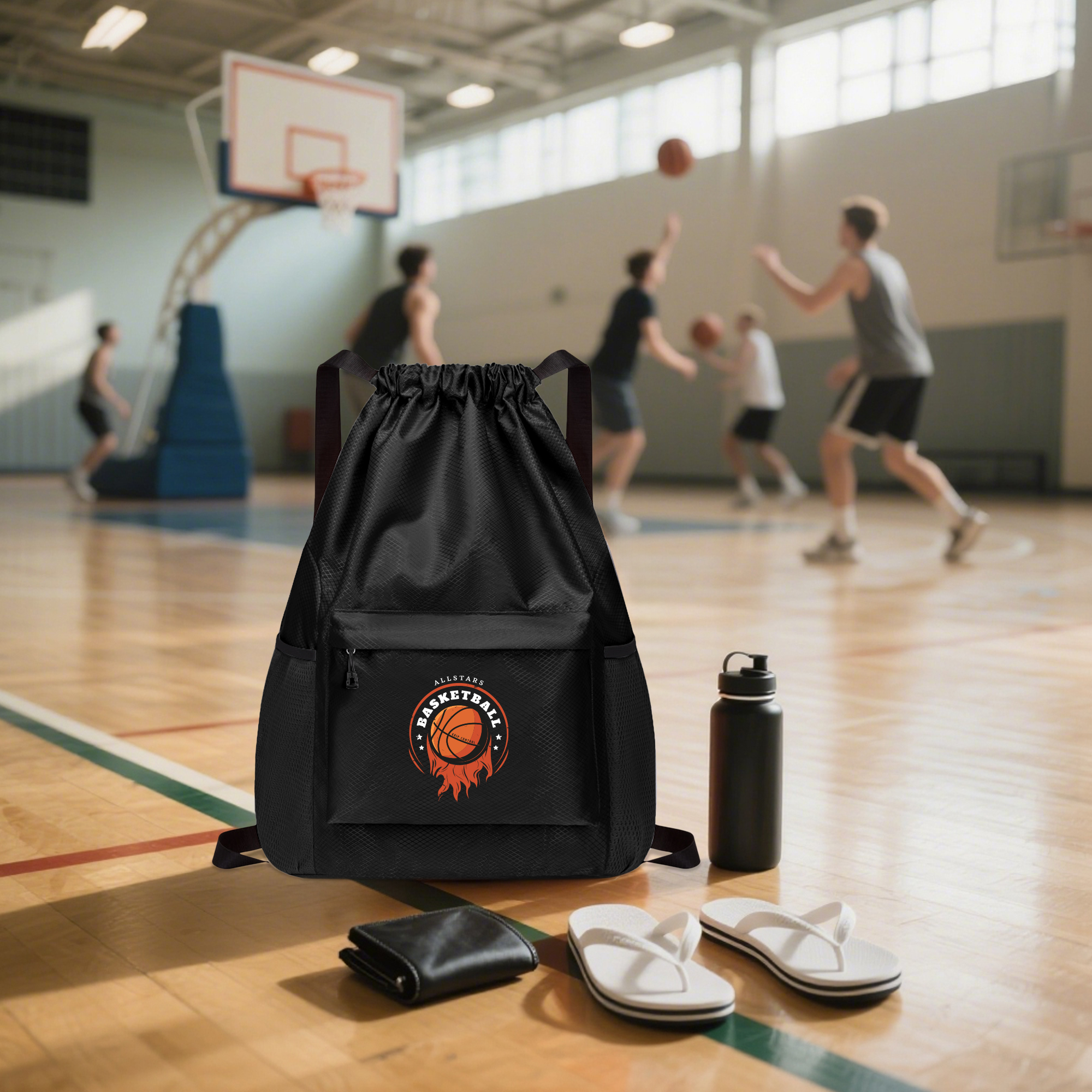 Multi-Pocket Drawstring Backpack - Image 15