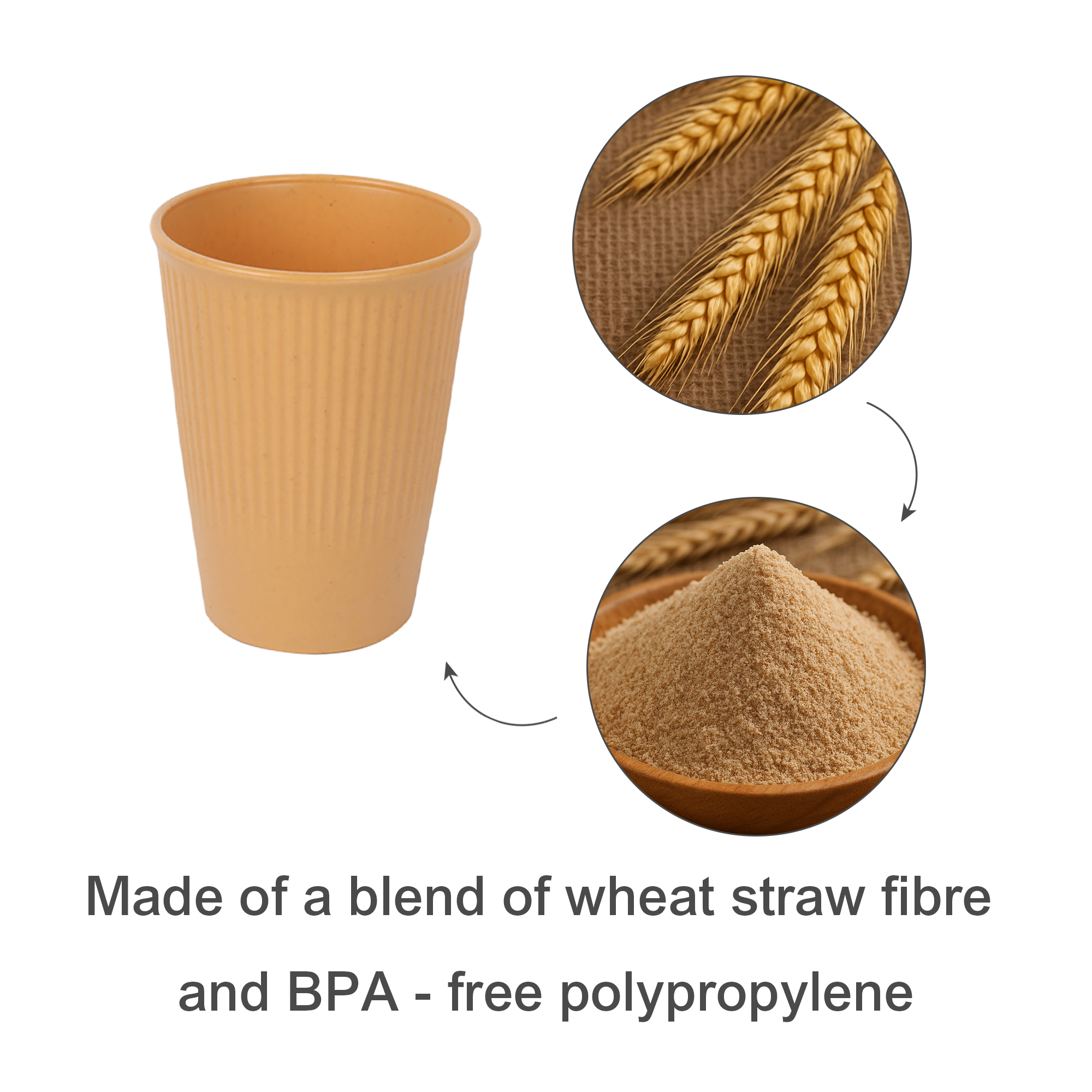 320ML Wheat Straw Toothbrush Cup - Image 9