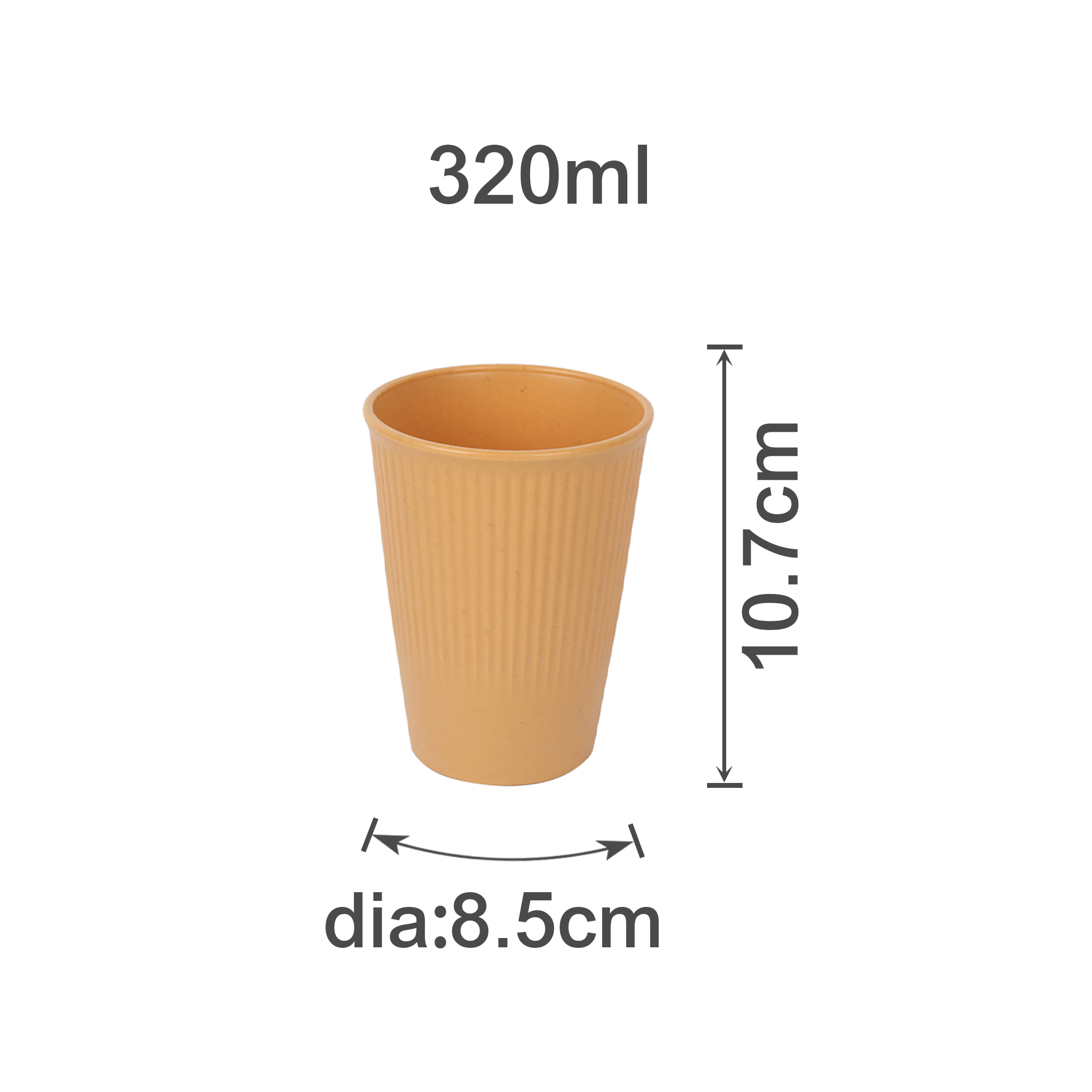 320ML Wheat Straw Toothbrush Cup - Image 6