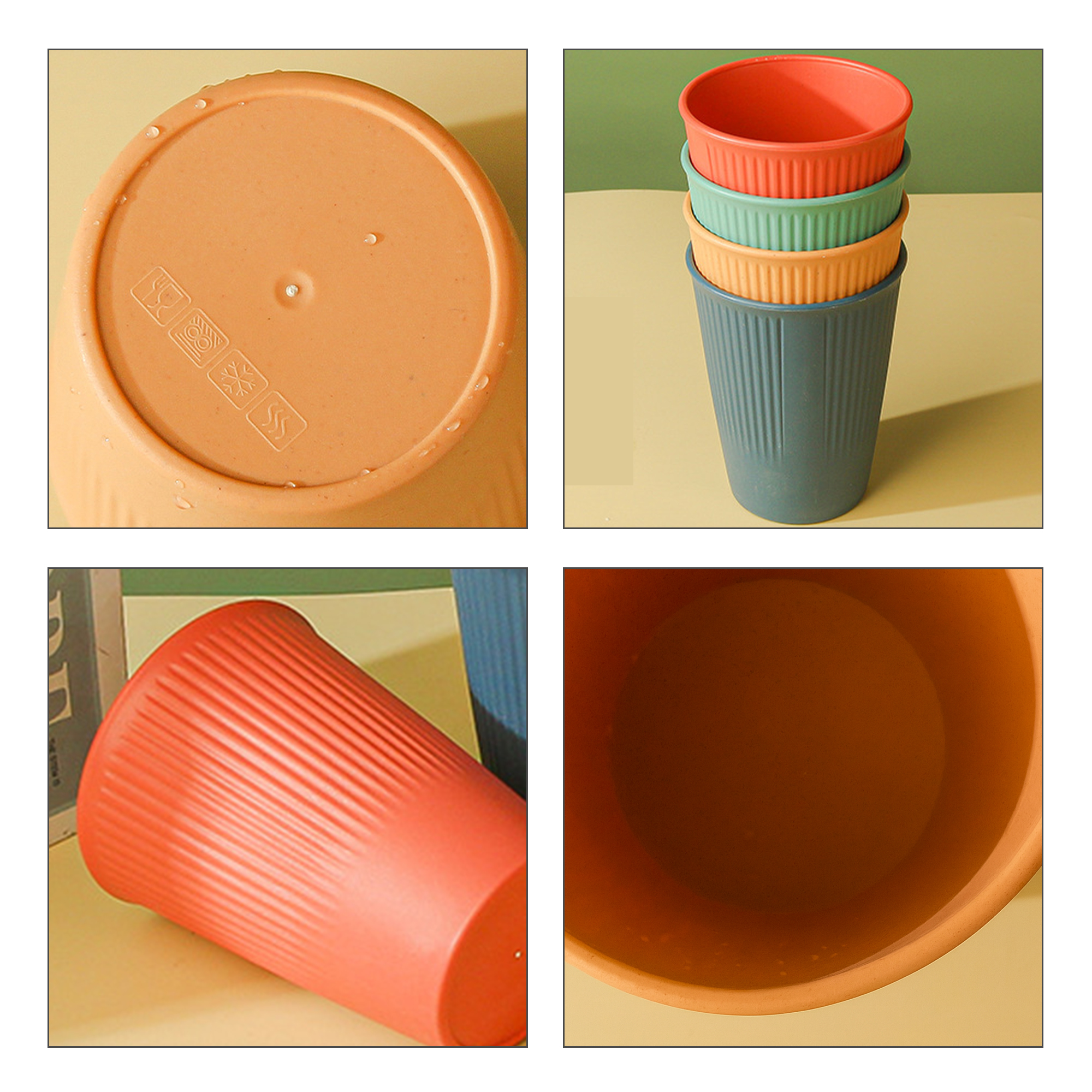 320ML Wheat Straw Toothbrush Cup - Image 8
