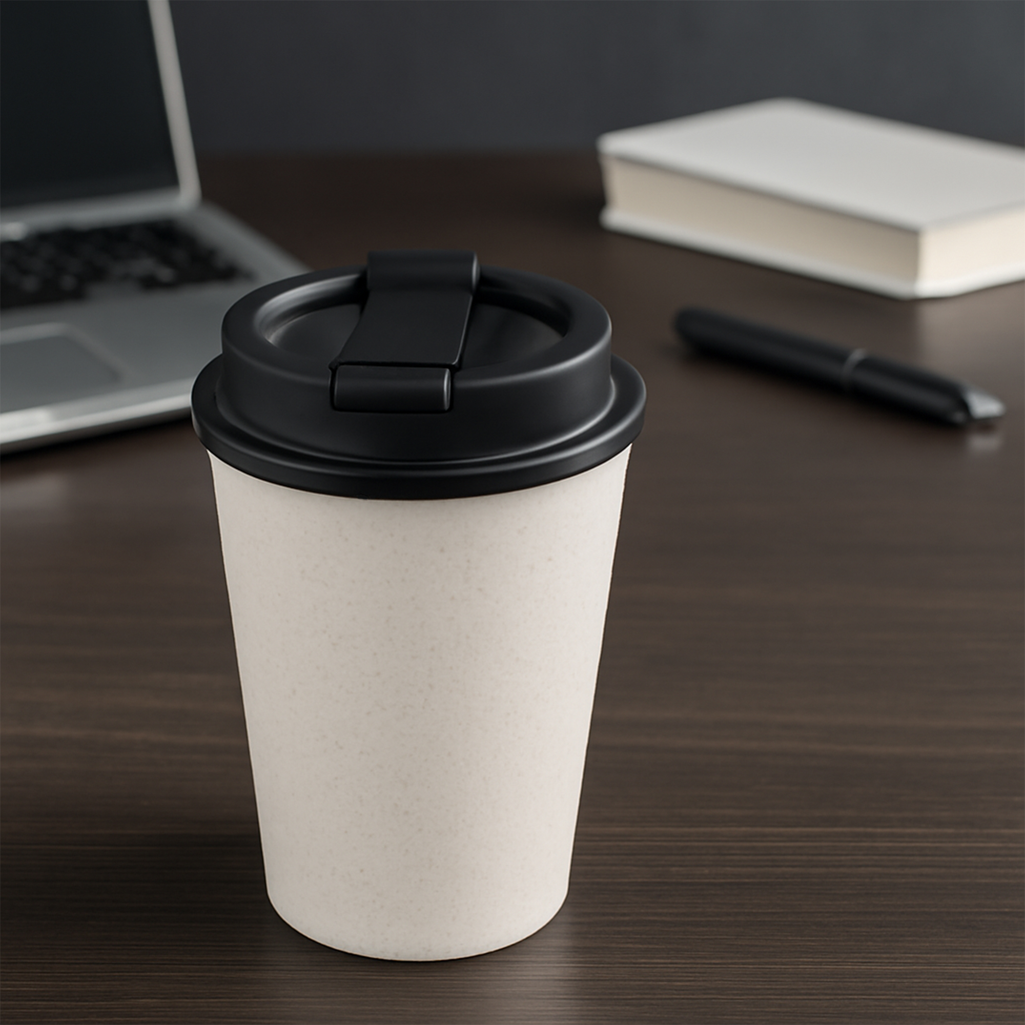 350ML Double Wall Wheat Straw Water Cup with Lid - Image 13