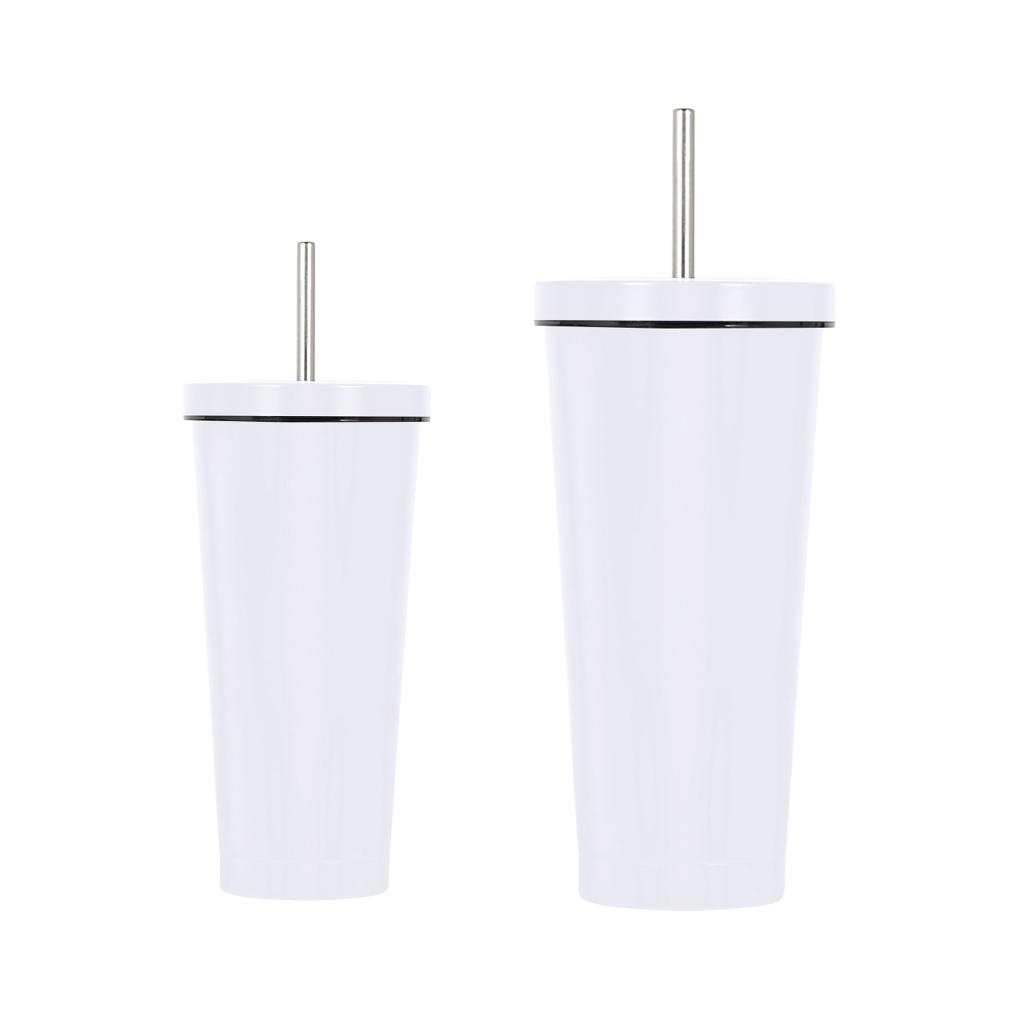 480ML/650ML Double Wall Stainless Steel Tumbler with Straw - Image 8