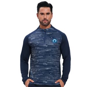 Polyester Spandex Sublimated Stand-Up Collar  1/4 Zip Raglan Jacket