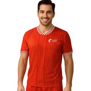 100% Polyester Sublimated Breathable V-Neck Raglan T-shirt