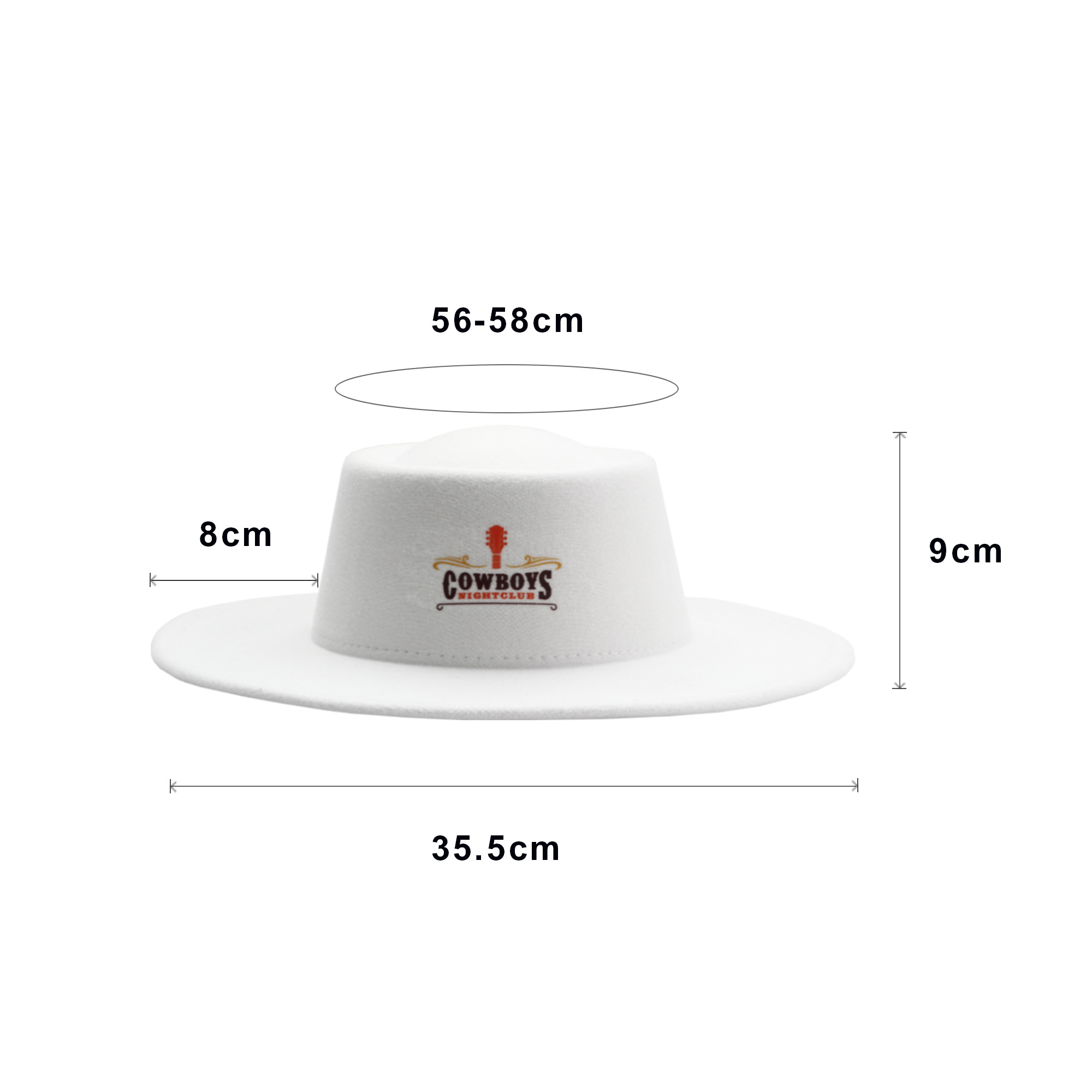 Flat Top Felt Fedora Hat - Image 9