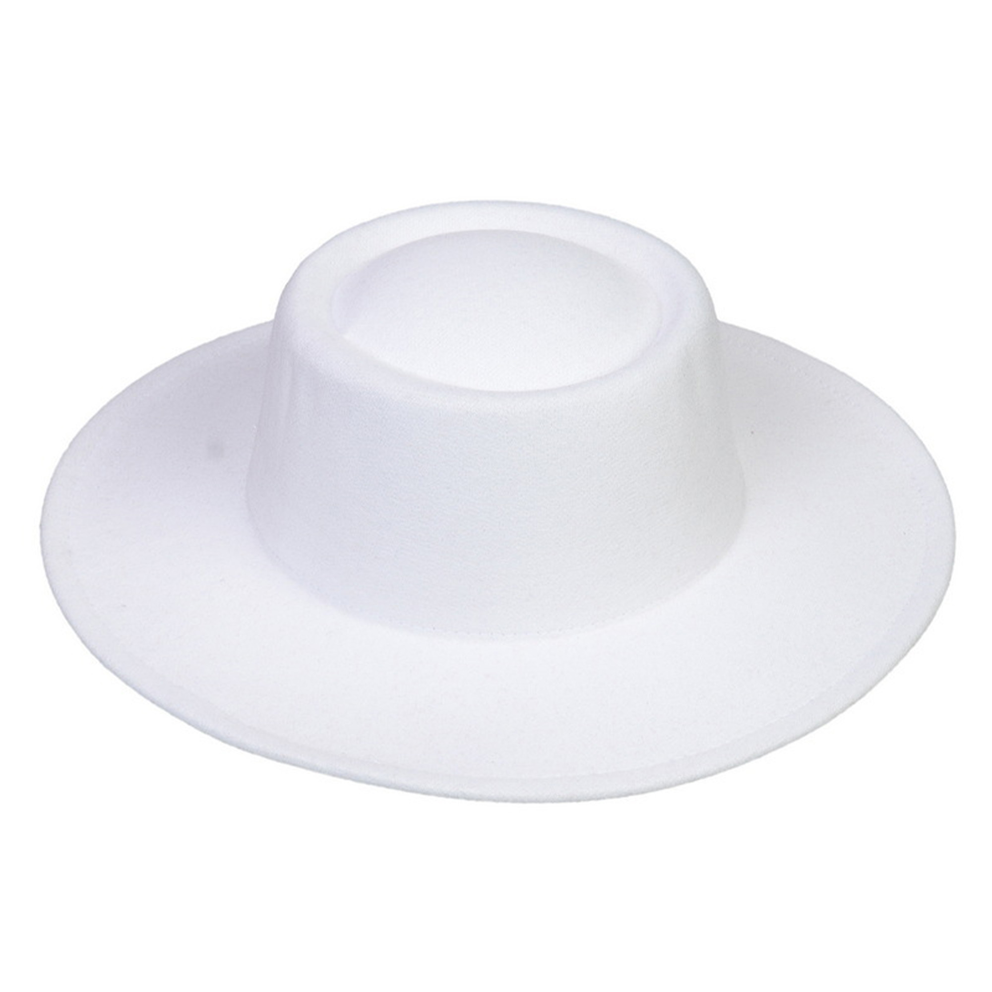 Flat Top Felt Fedora Hat - Image 2