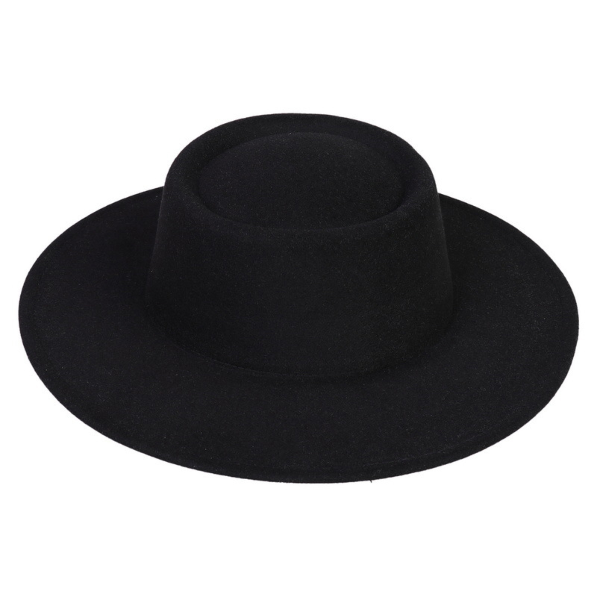 Flat Top Felt Fedora Hat - Image 6