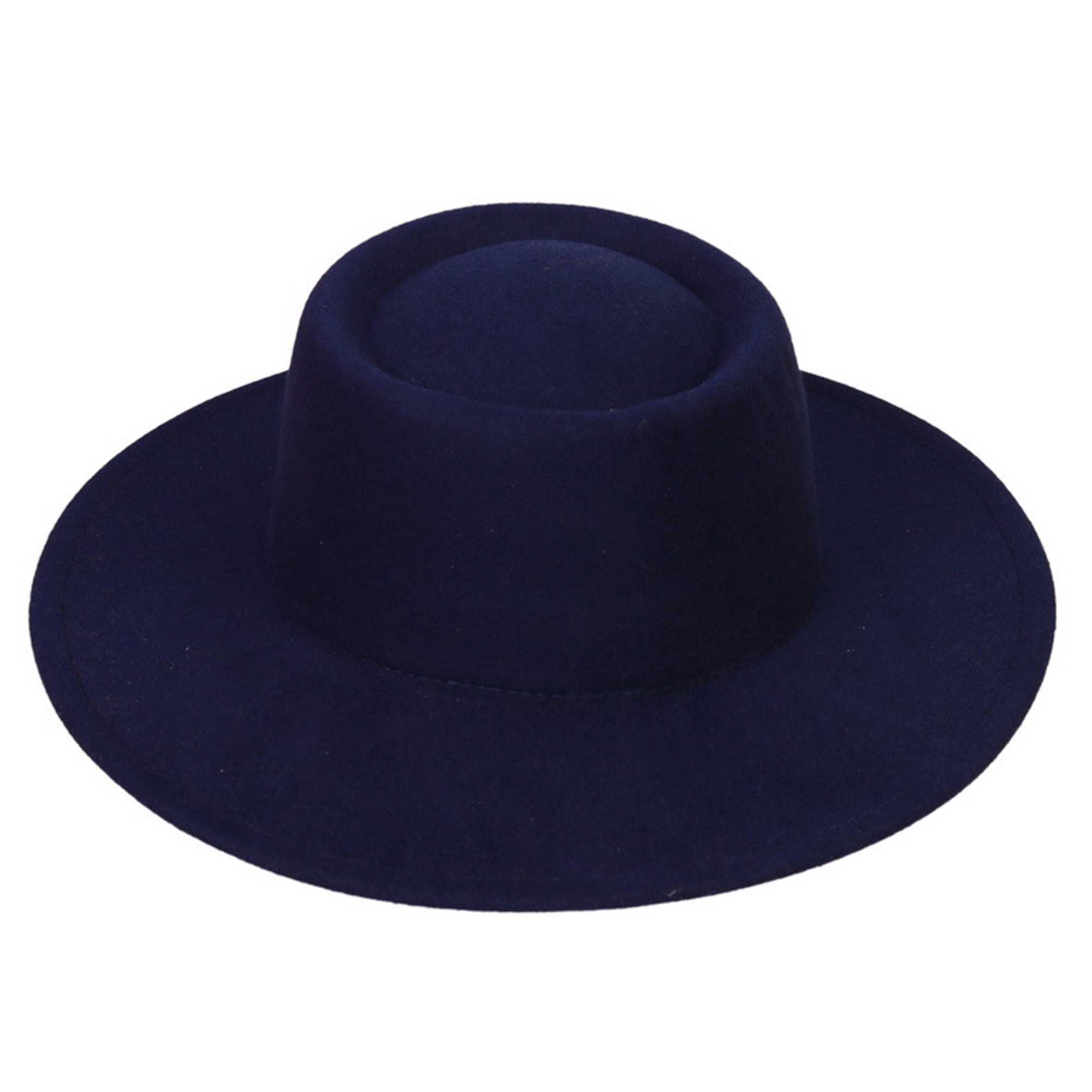 Flat Top Felt Fedora Hat - Image 5