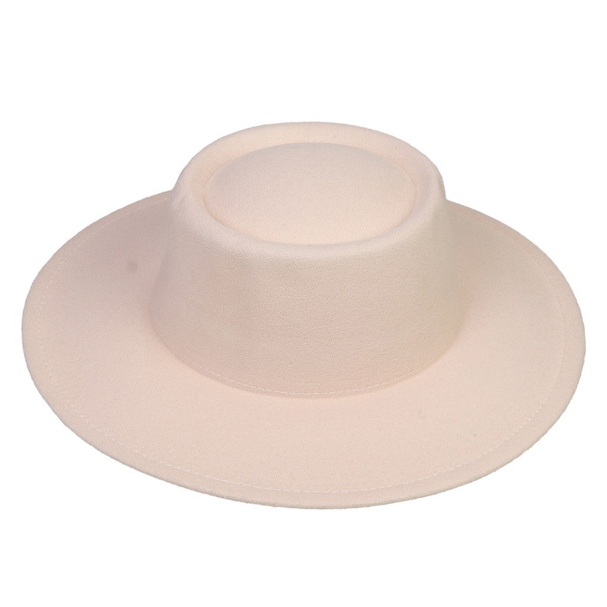 Flat Top Felt Fedora Hat - Image 3