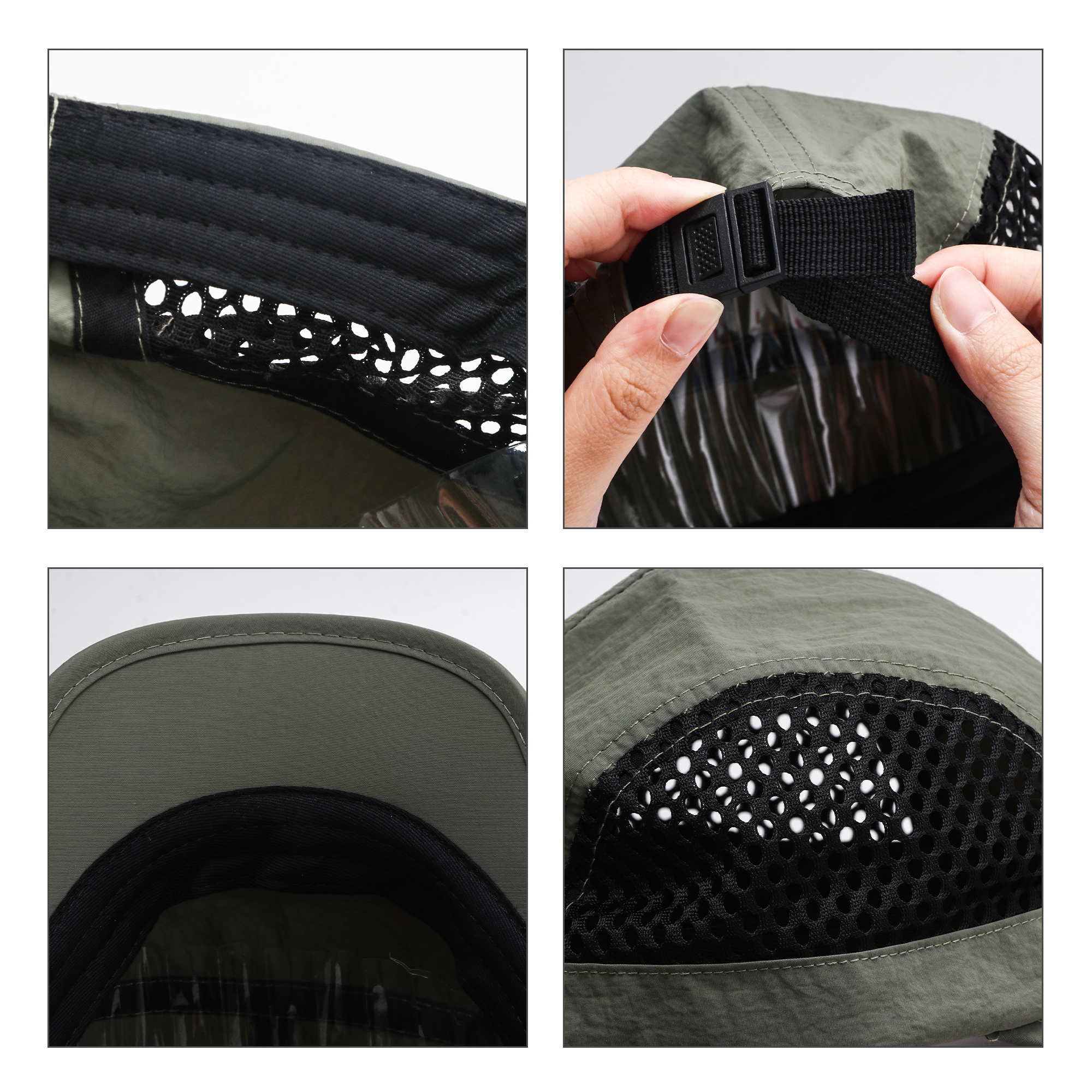 5 Panel Short Brimmed Mesh Running Cap - Image 11