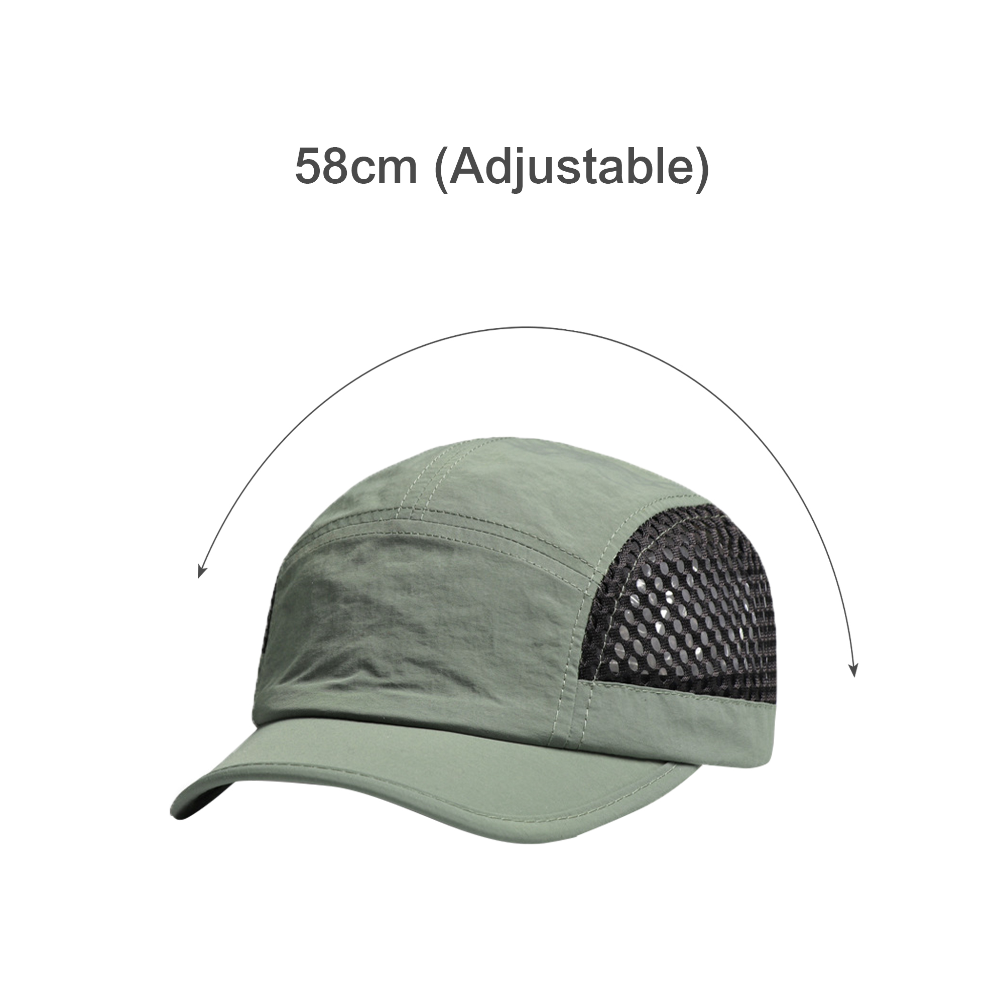 5 Panel Short Brimmed Mesh Running Cap - Image 9